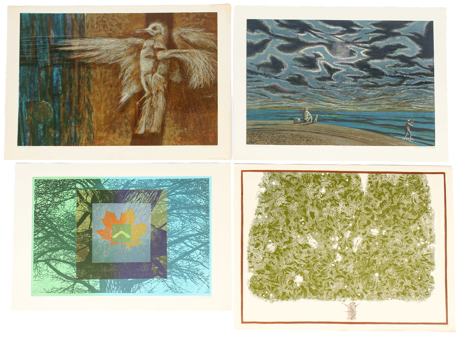 Robert Burkert (American, 1930-2019) Four Signed Serigraphs (1 of 9)