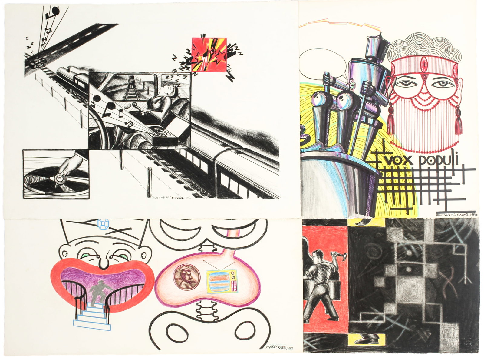 Mason Rader (American, B. 1961) Four Works (1 of 9)