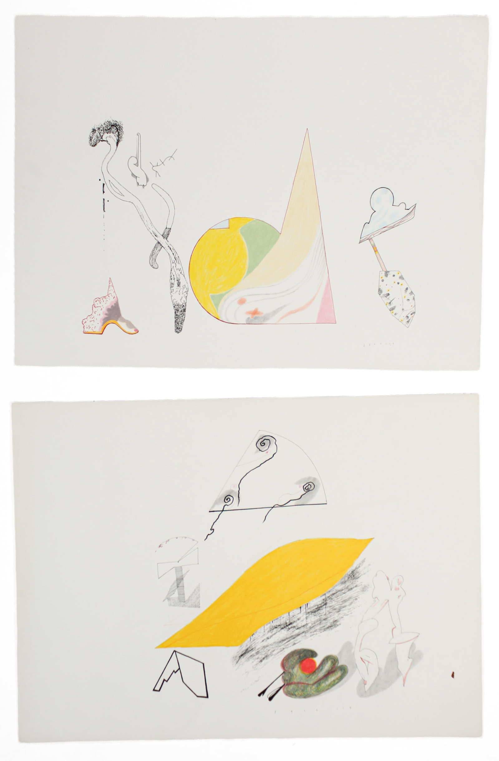 Rodger LaPelle (American, 1936-2020) Two Mixed Media Works (1 of 9)