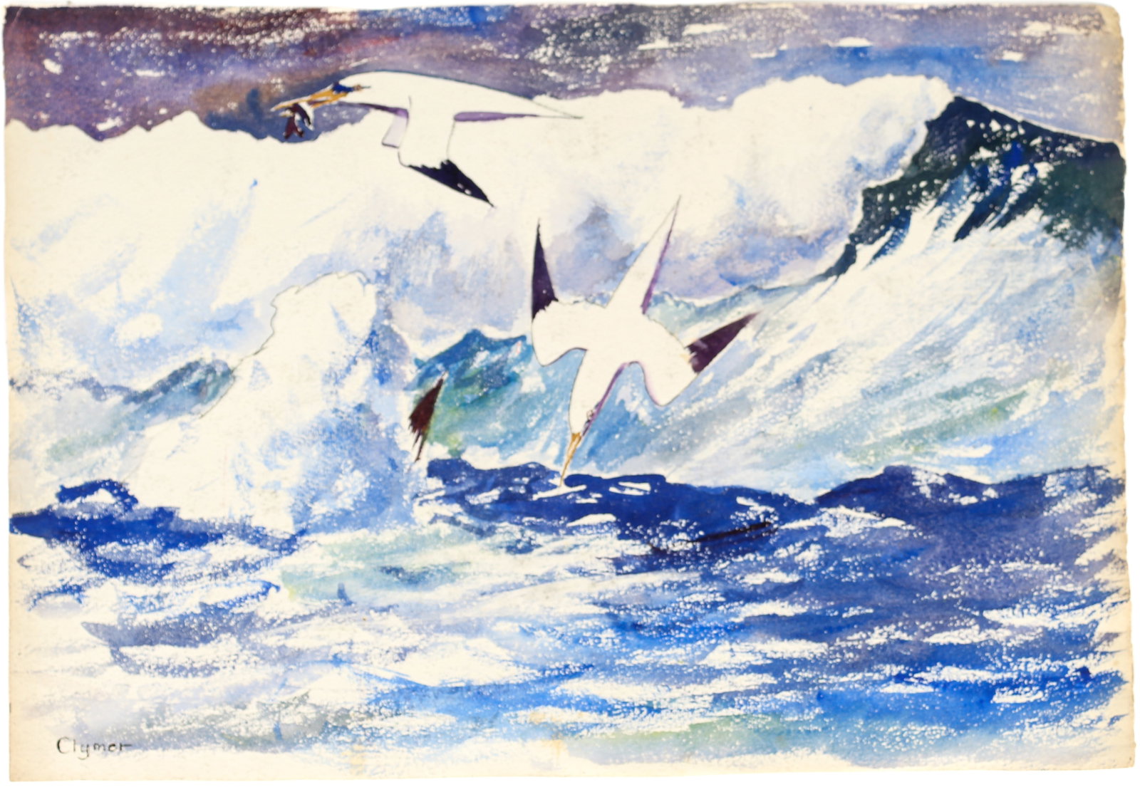 James Floyd Clymer (American, 1893-1982) Northern Gannets, Canada, Watercolor (1 of 6)