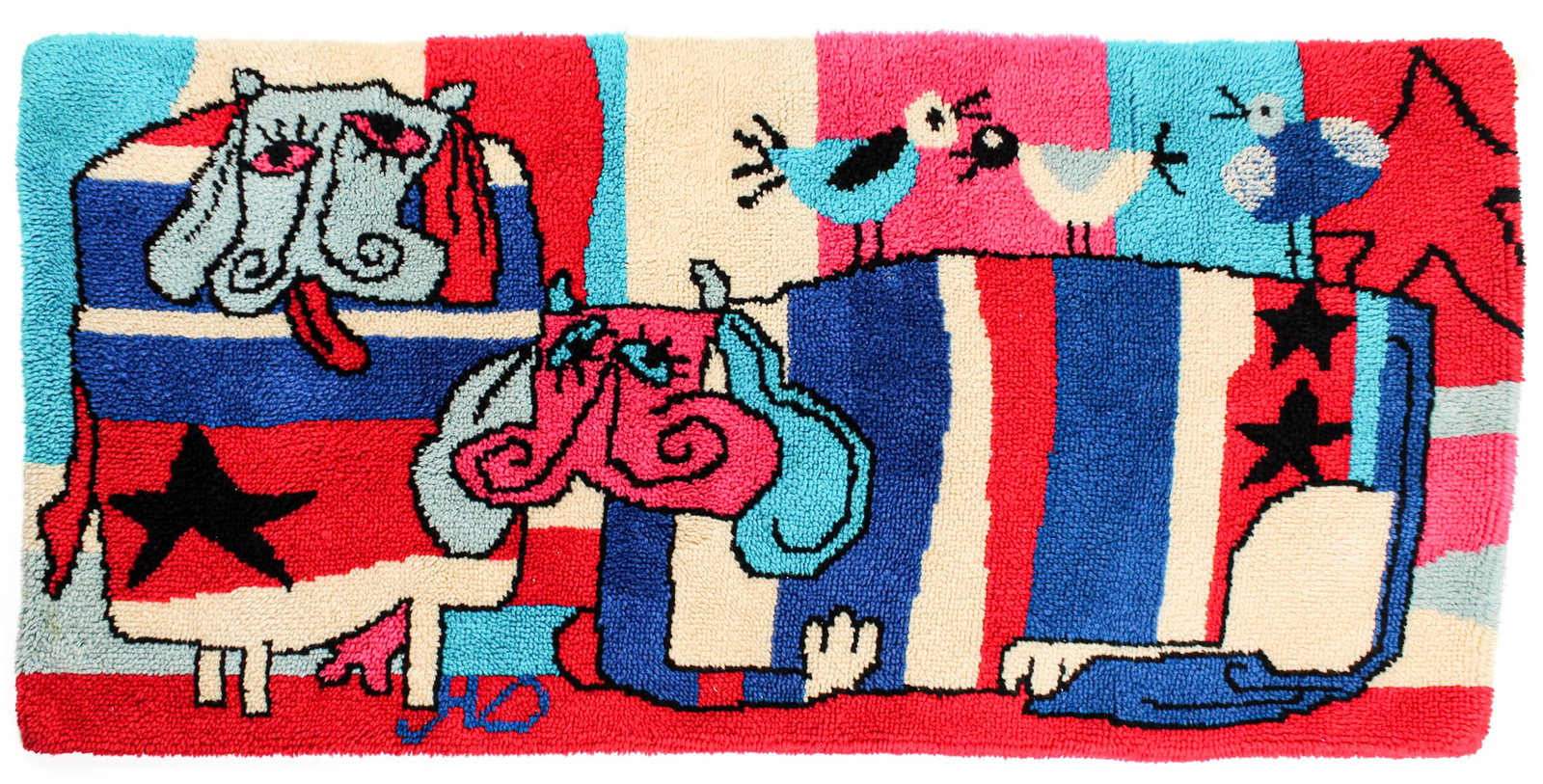 Harry Dunn (American, 1929-1998) American Cows, Wool Wall Tapestry (1 of 10)