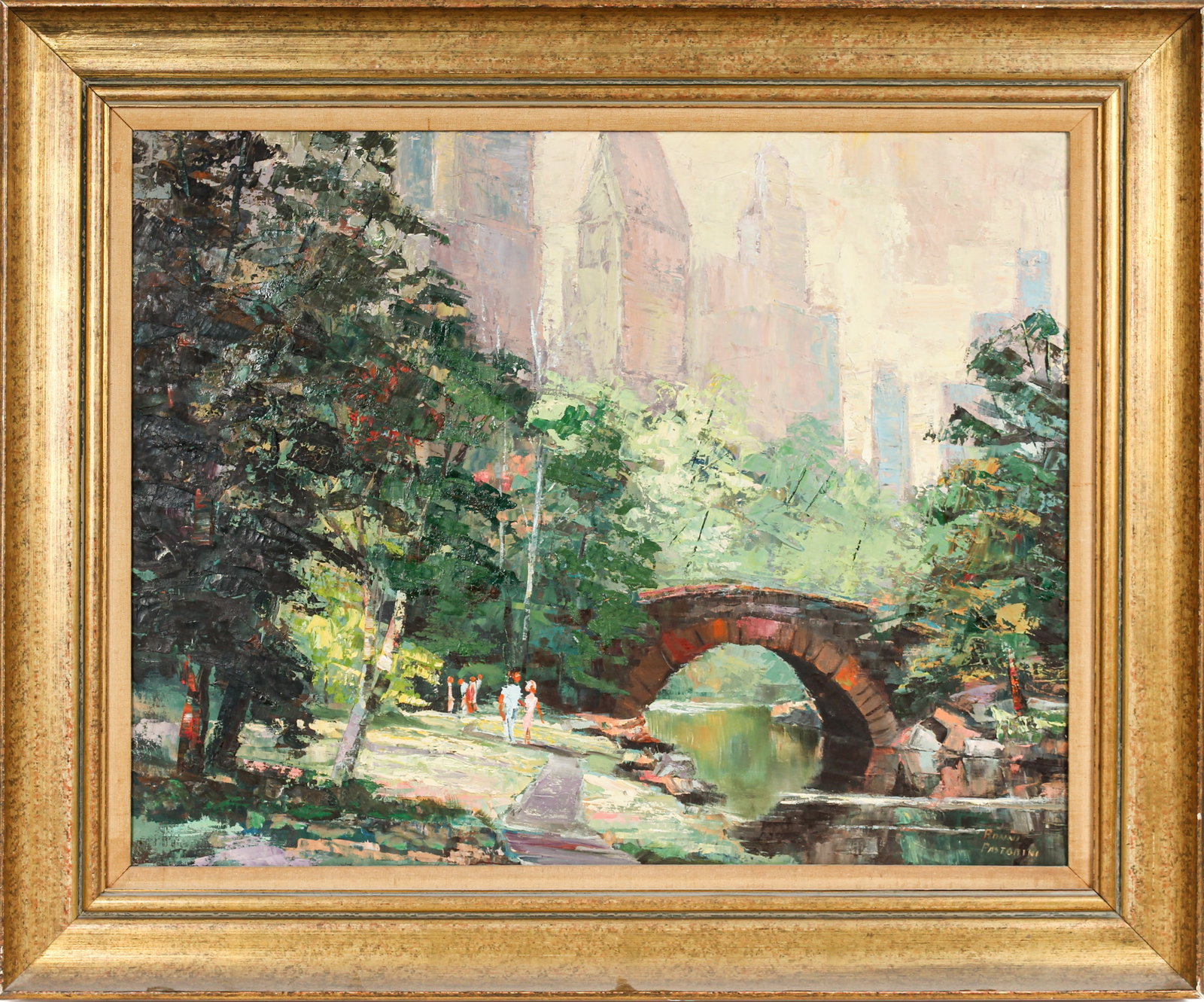 Ronni Pastorini (American, 1915-2011) Central Park, New York City, Mid Century Painting (1 of 9)