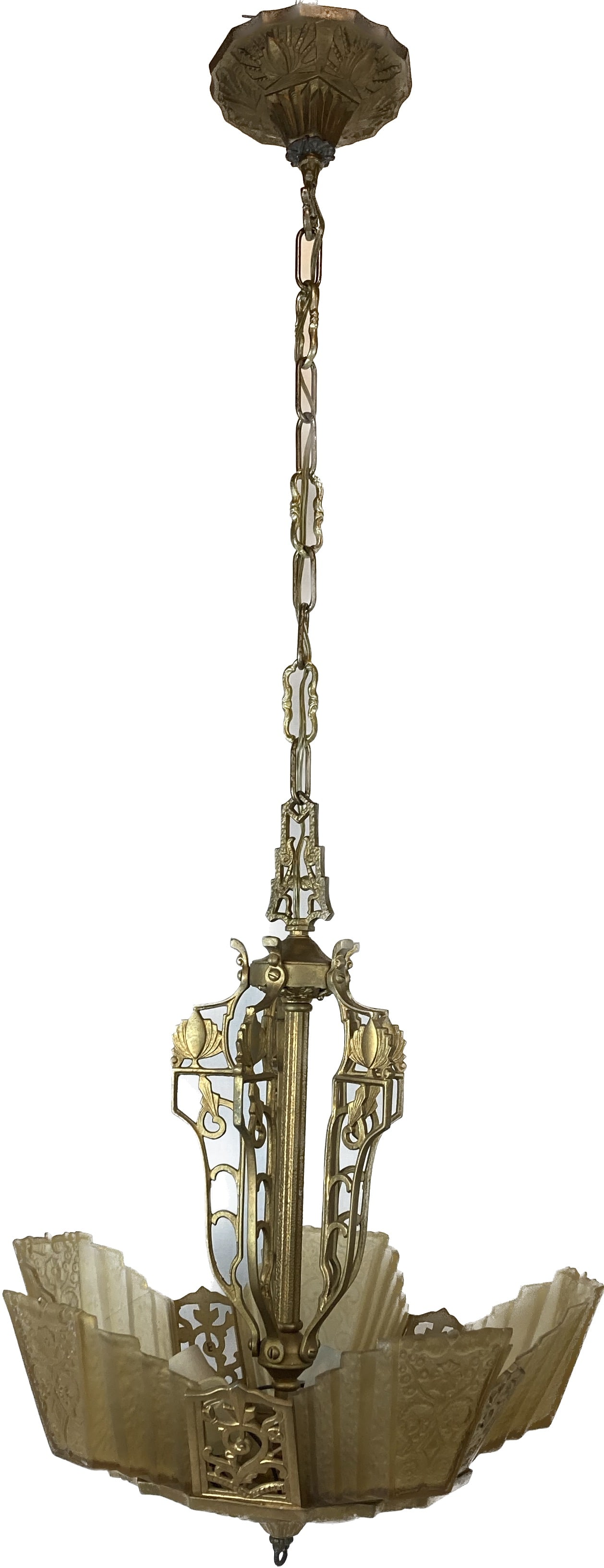 MARKEL five light slip shade chandelier (1 of 5)
