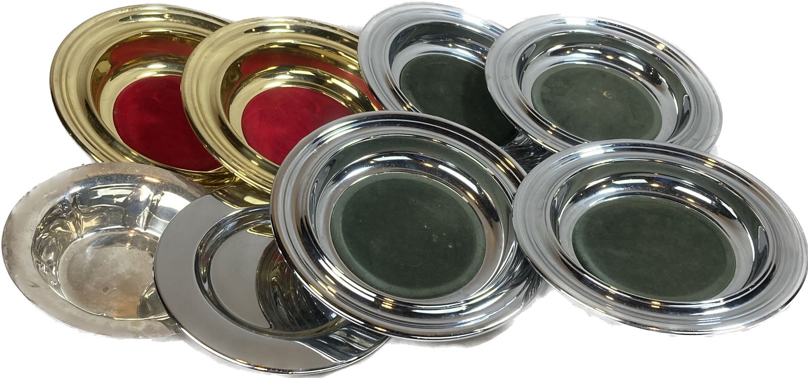 Set of 6 church collection plates and platters (1 of 4)