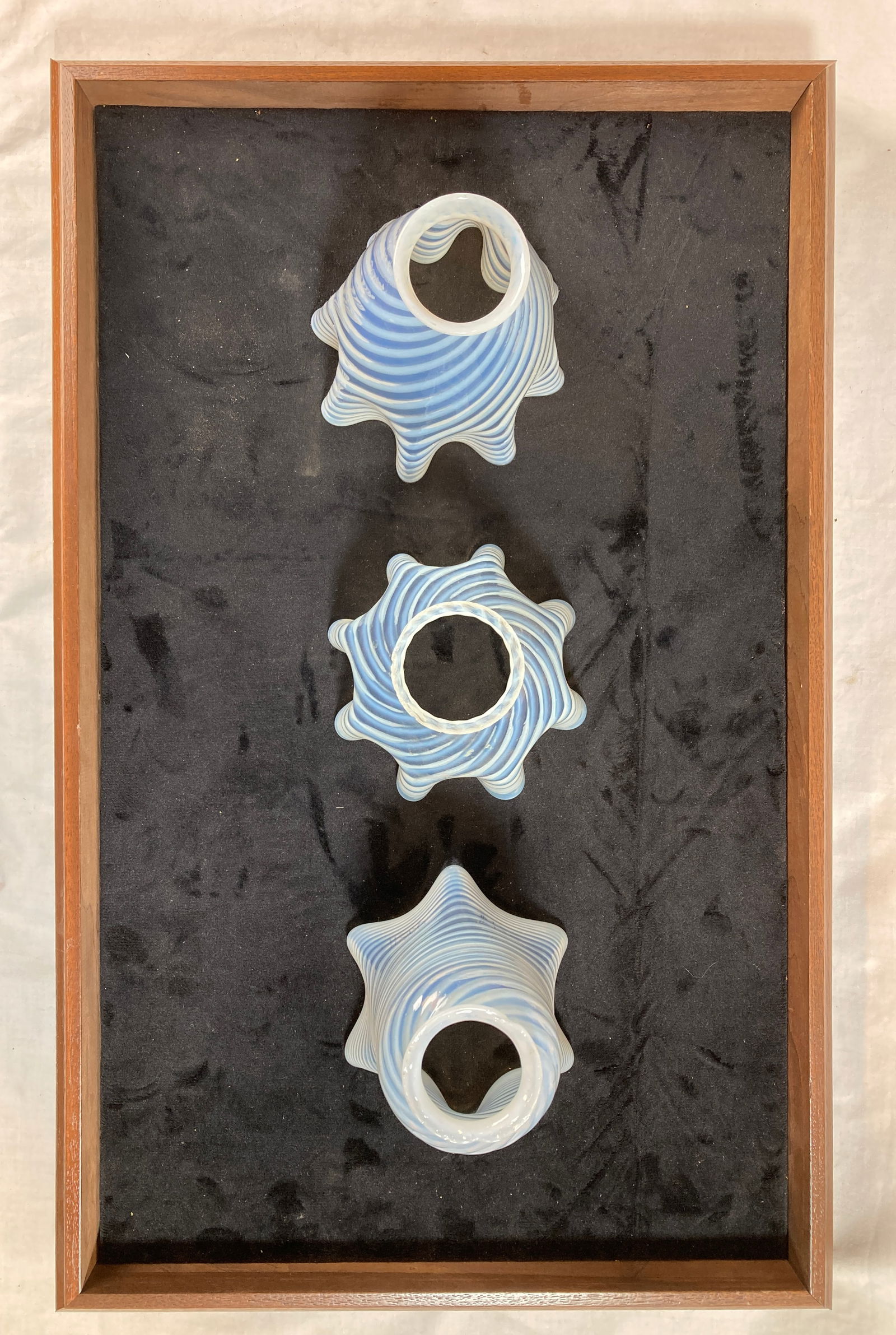 Set of 3 various glass swirled shades (1 of 3)