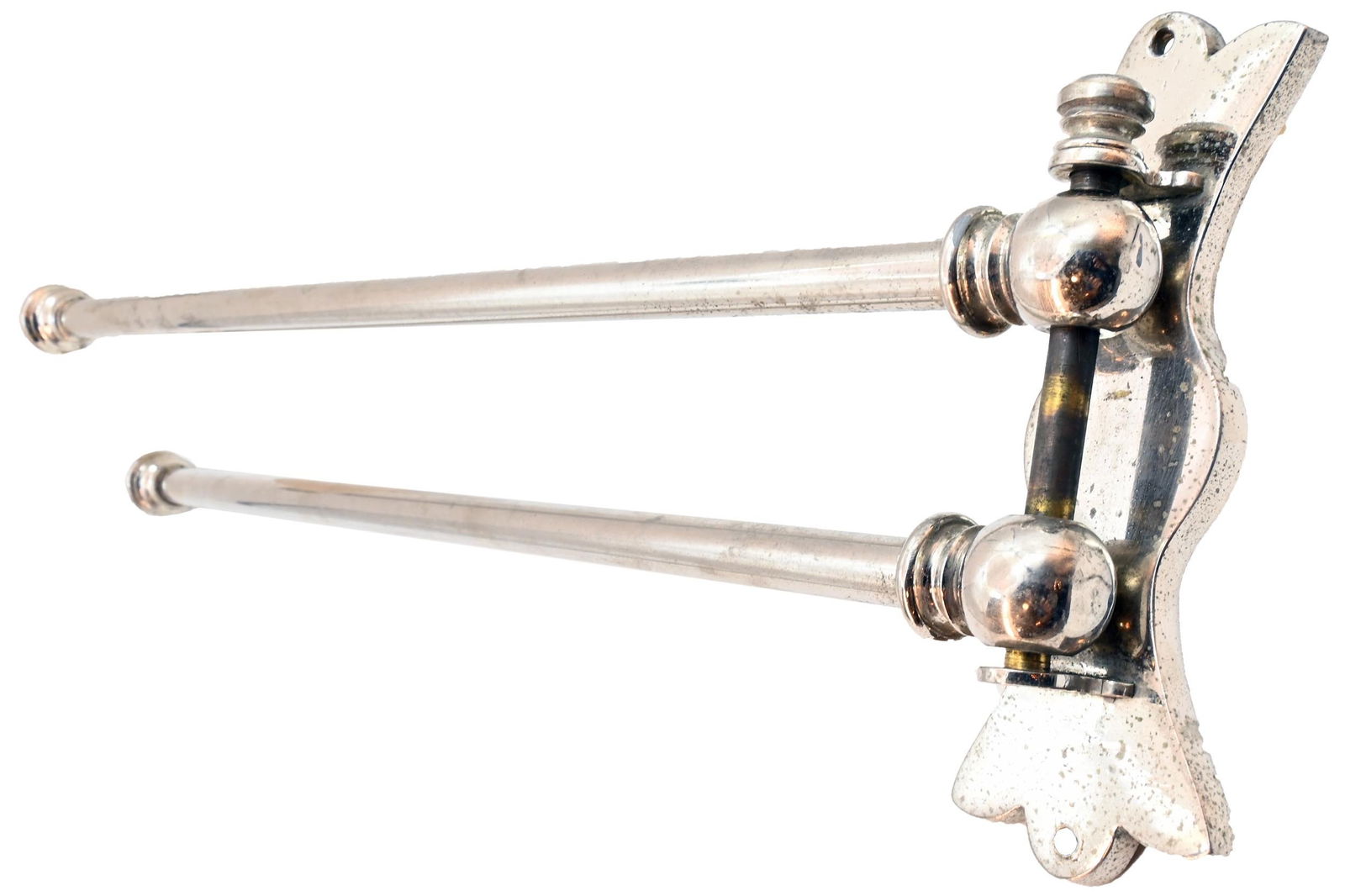 nickel swinging rod bath towel bar circa 1905 (1 of 3)