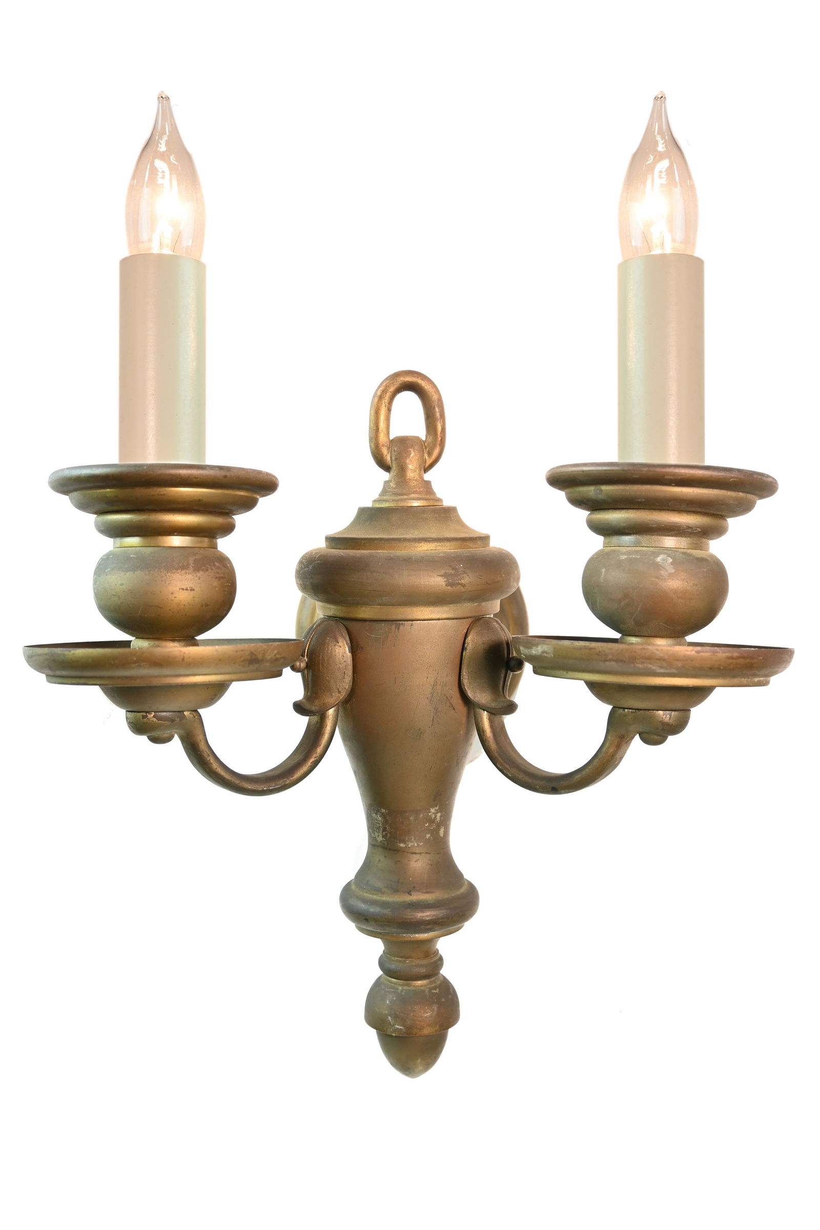 Federal style brass two light sconce pair (1 of 3)