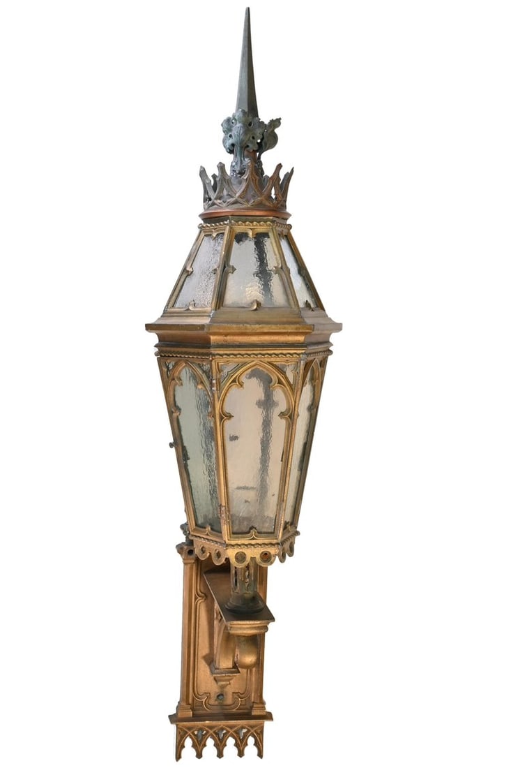 Regal large (over 4') bronze gothic exterior sconce pair (1 of 7)