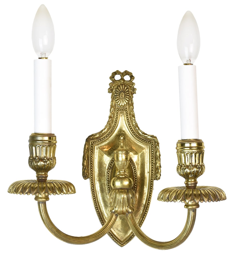 Cast Brass E.F. Caldwell Two-Arm Sconce (1 of 5)