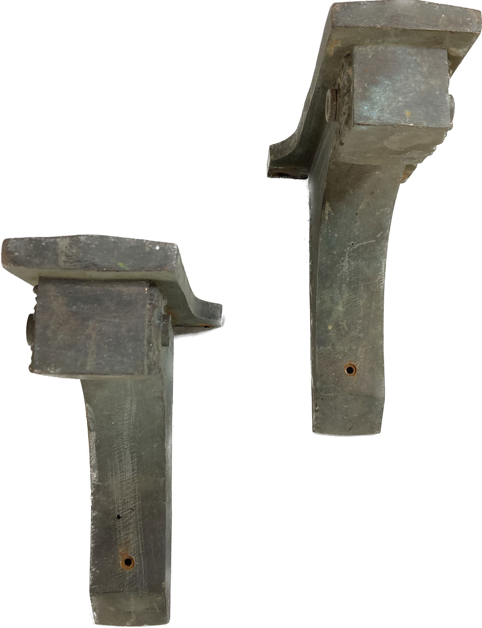 2ND SET of Pair of cast bronze corbels with leaf design (1 of 6)