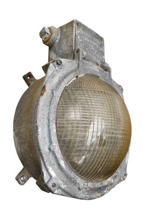 Pair of large aluminum crouse hinds nautical sconces (1 of 7)