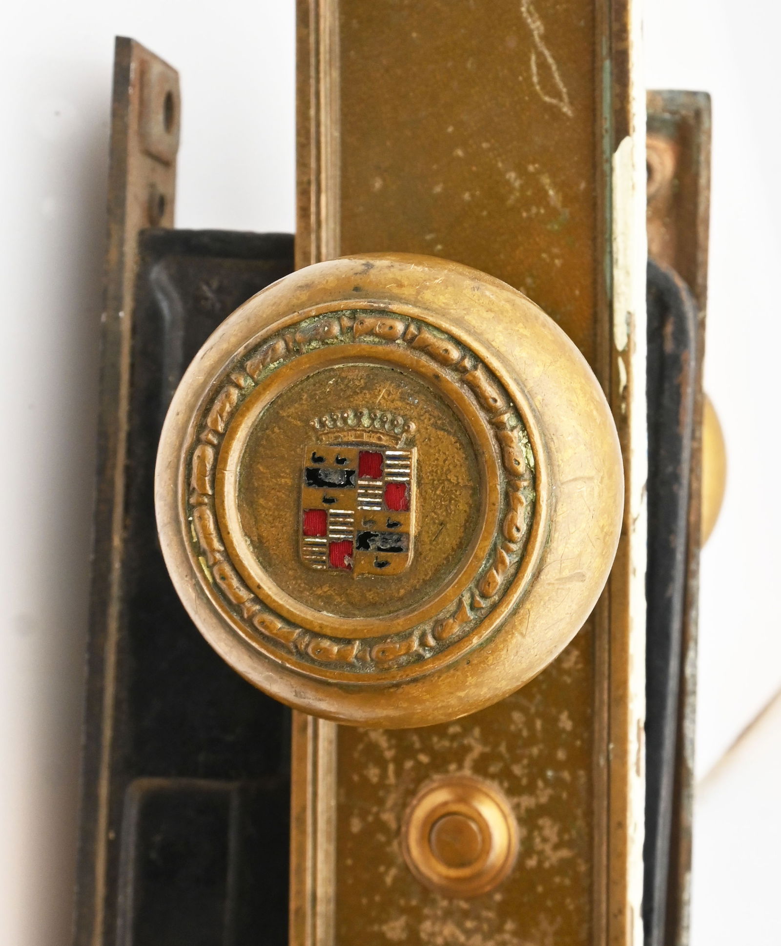Pair of Book-Cadillac Hotel brass entry lock sets (1 of 5)