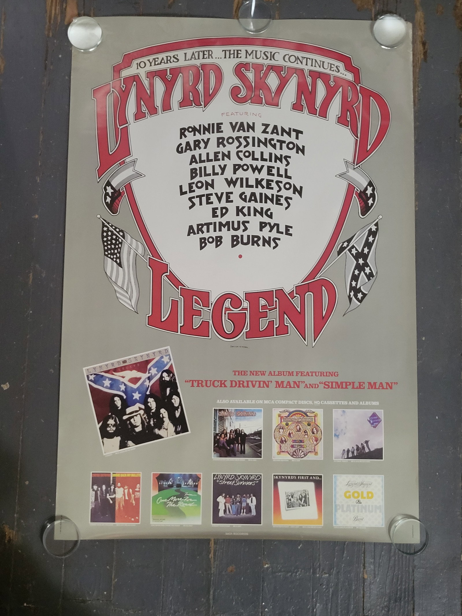 Lynyrd Skynyrd 1987 MCA Records Promo Poster (1 of 3)