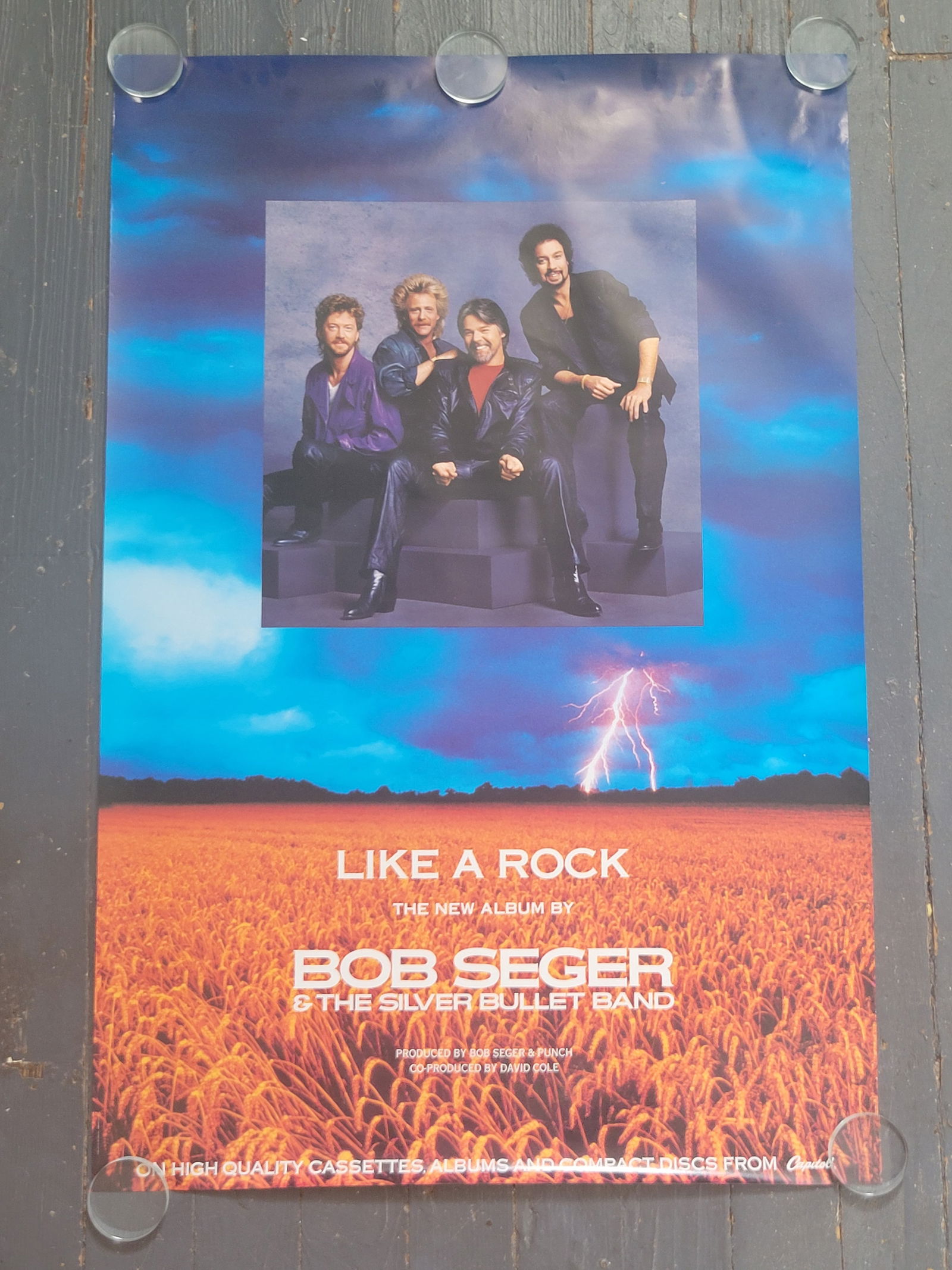 Bob Seger Like A Rock Promo Poster 1986 Capitol Records (1 of 3)
