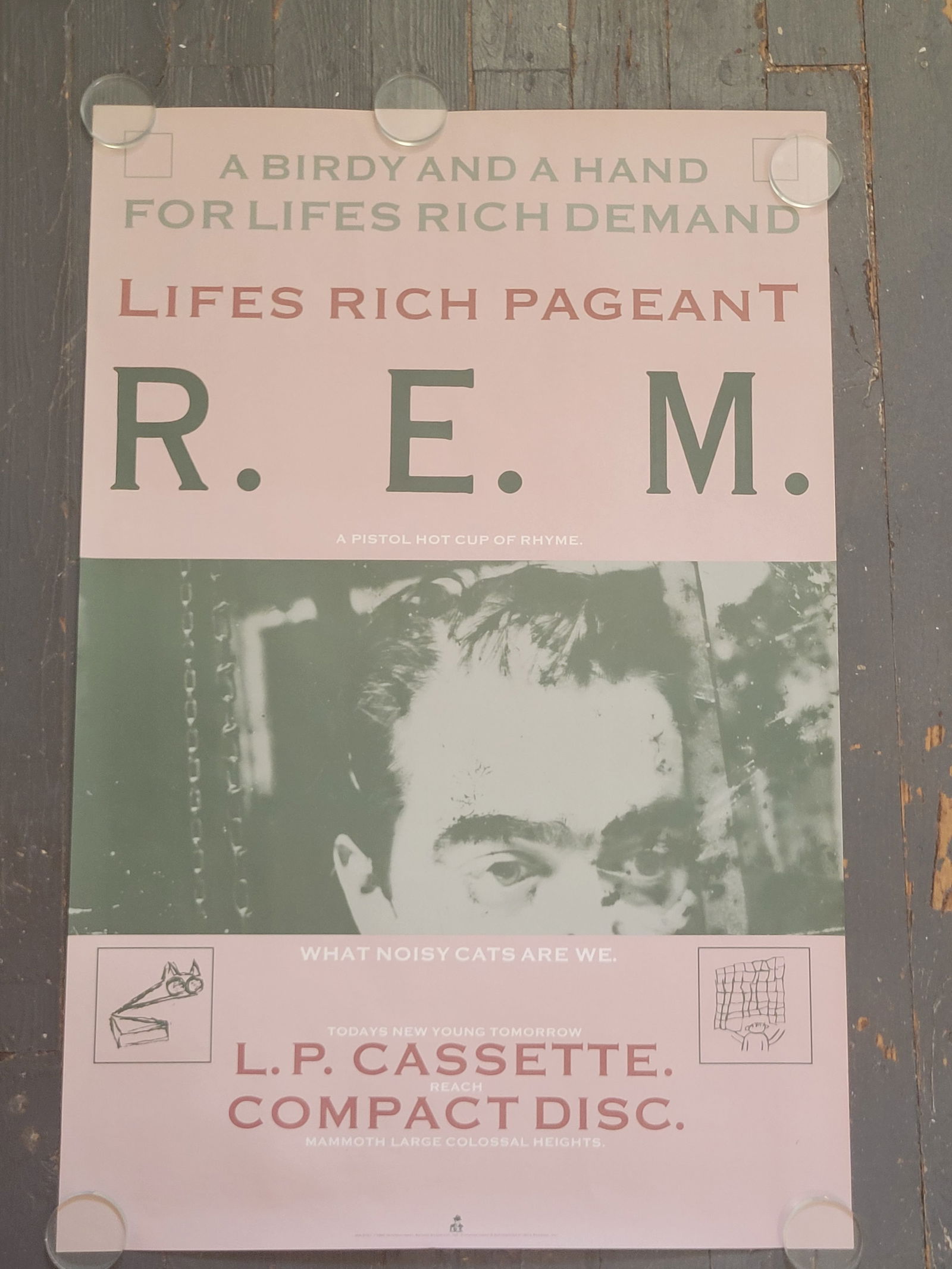 REM LIfes Rich Pageant 1986 Offset Litho Promo Poster (1 of 2)
