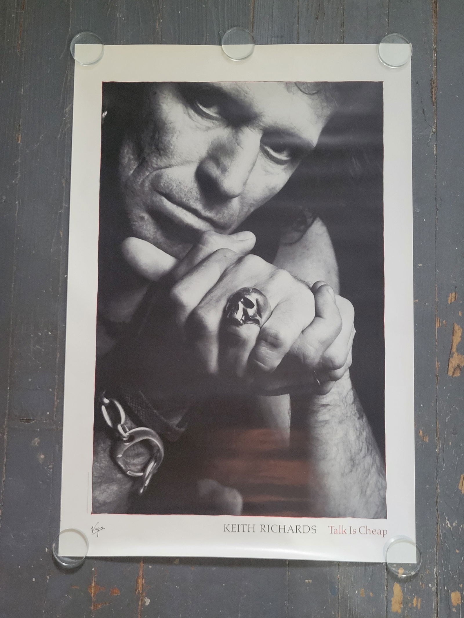 Keith Richards 1988 Virgin Records Promo Poster (1 of 2)