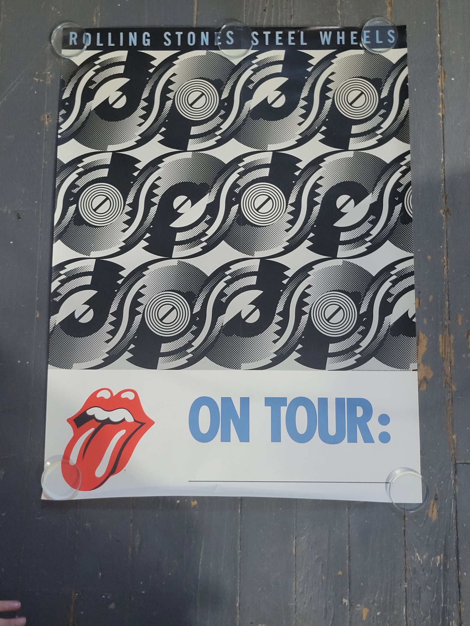 Rolling Stones 1989 Steel Wheels On Tour Promo Poster: 36x24