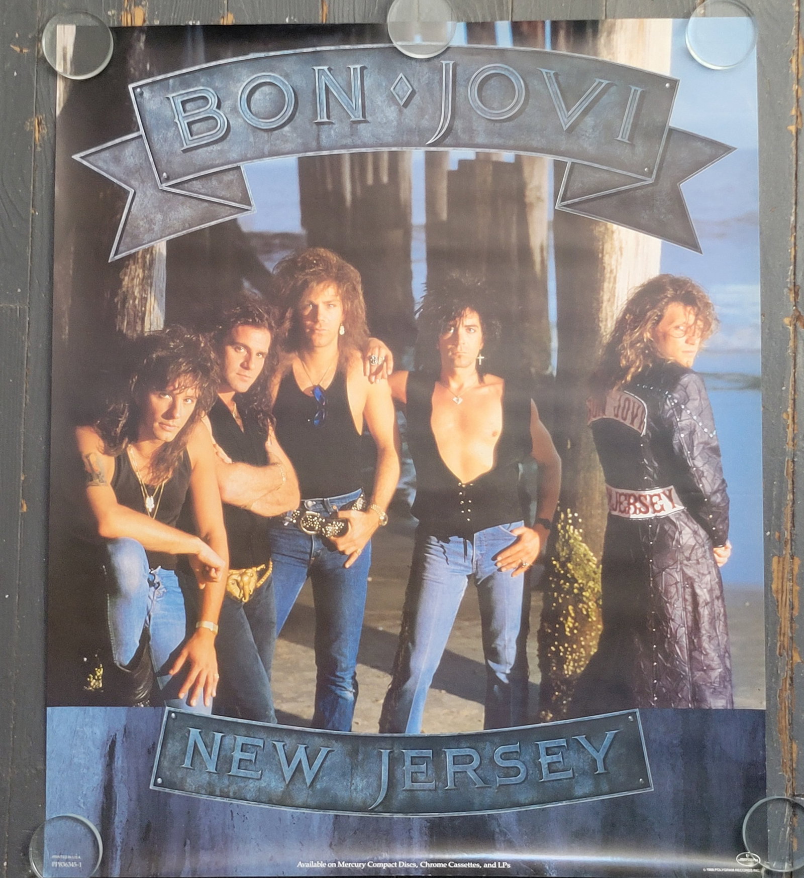 Bon Jovi New Jersey 1988 Promo Poster Mercury Records (1 of 2)
