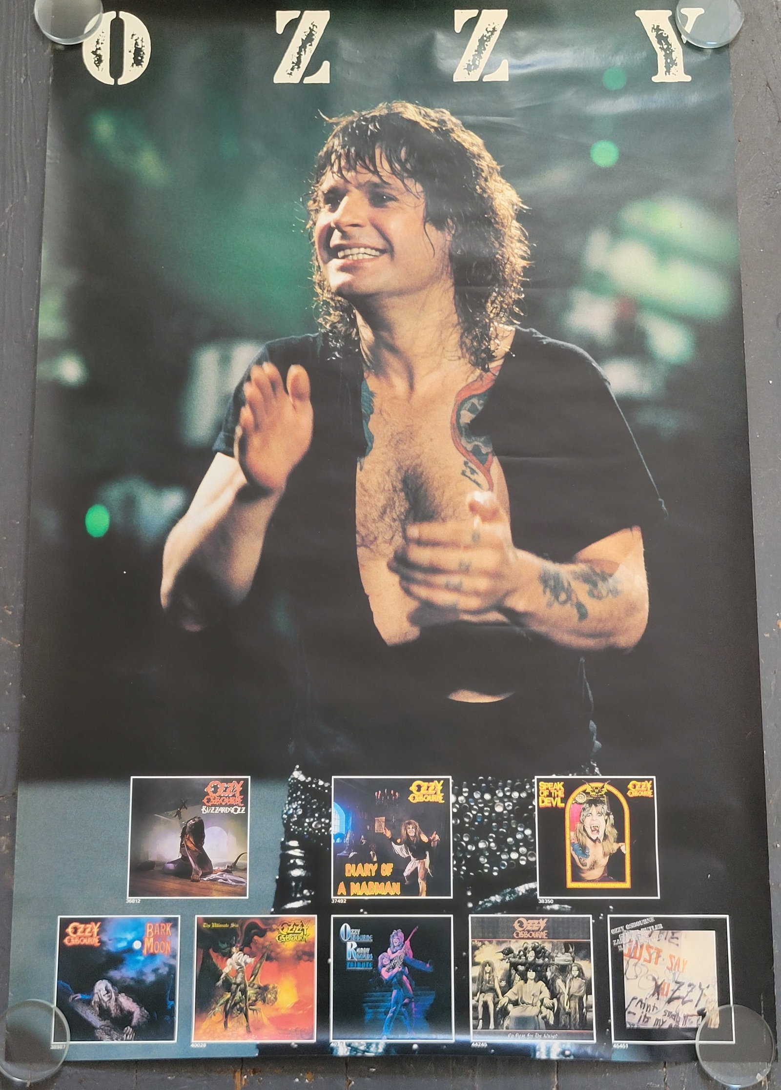 Ozzy Osbourne Promotional Album Poster 80s: 36x24