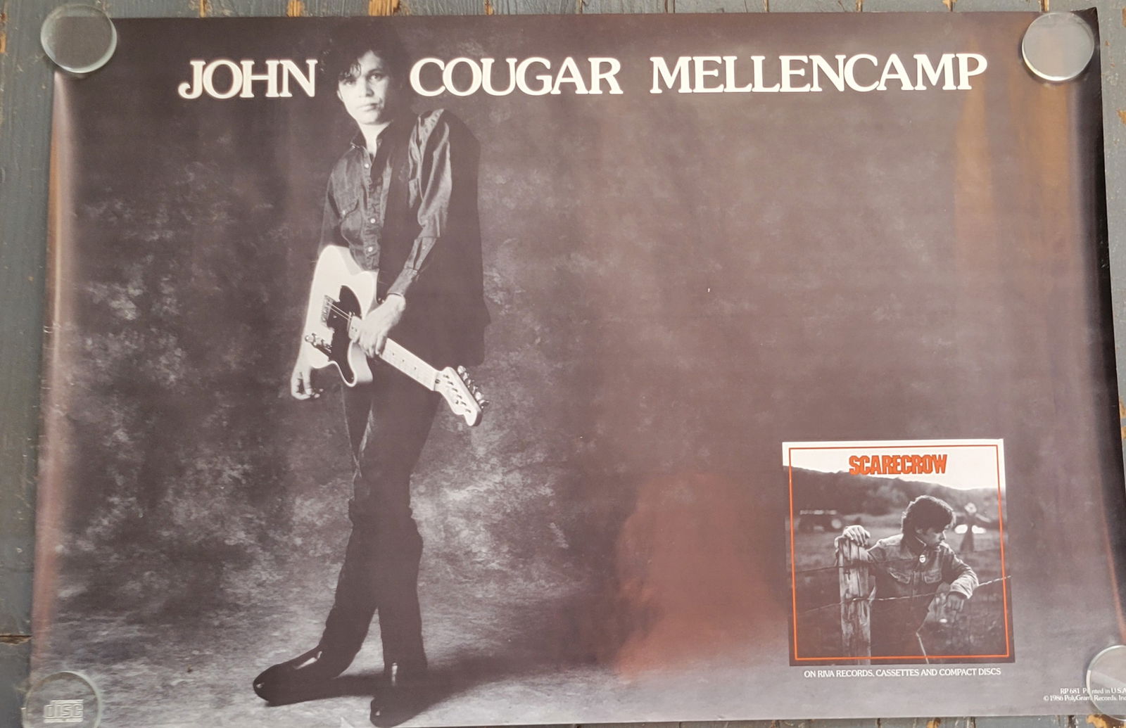 John Cougar Mellencamp Scarecrow Promo Poster 1986 (1 of 2)
