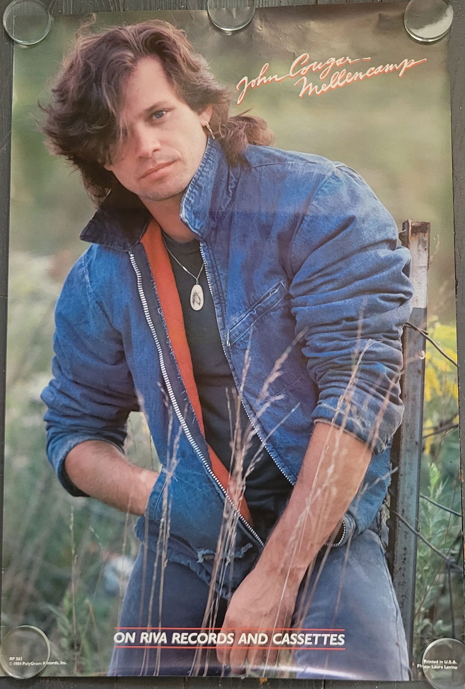 John Cougar Mellencamp Riva Records Promo Poster 1984 (1 of 2)