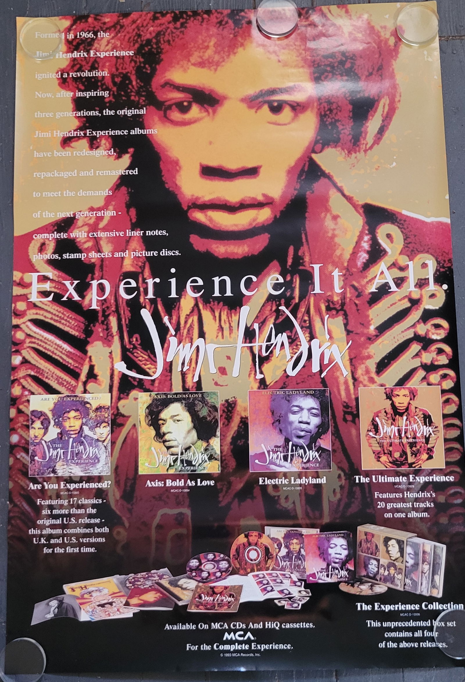 Jimi Hendrix 1993 Experience It All Promo Poster (1 of 2)