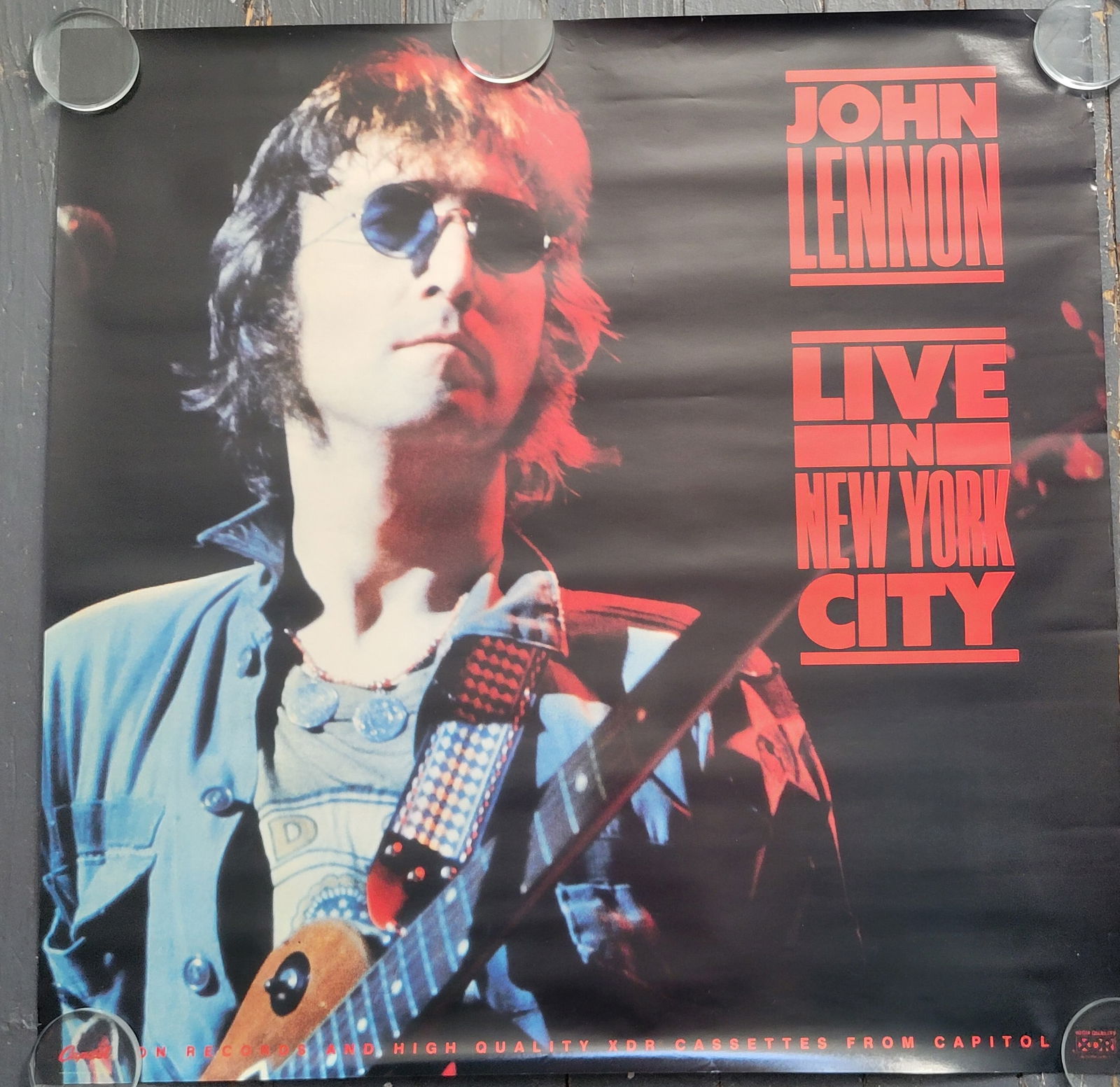 John Lennon 1986 Live In New York Promo Poster Capitol Records (1 of 2)