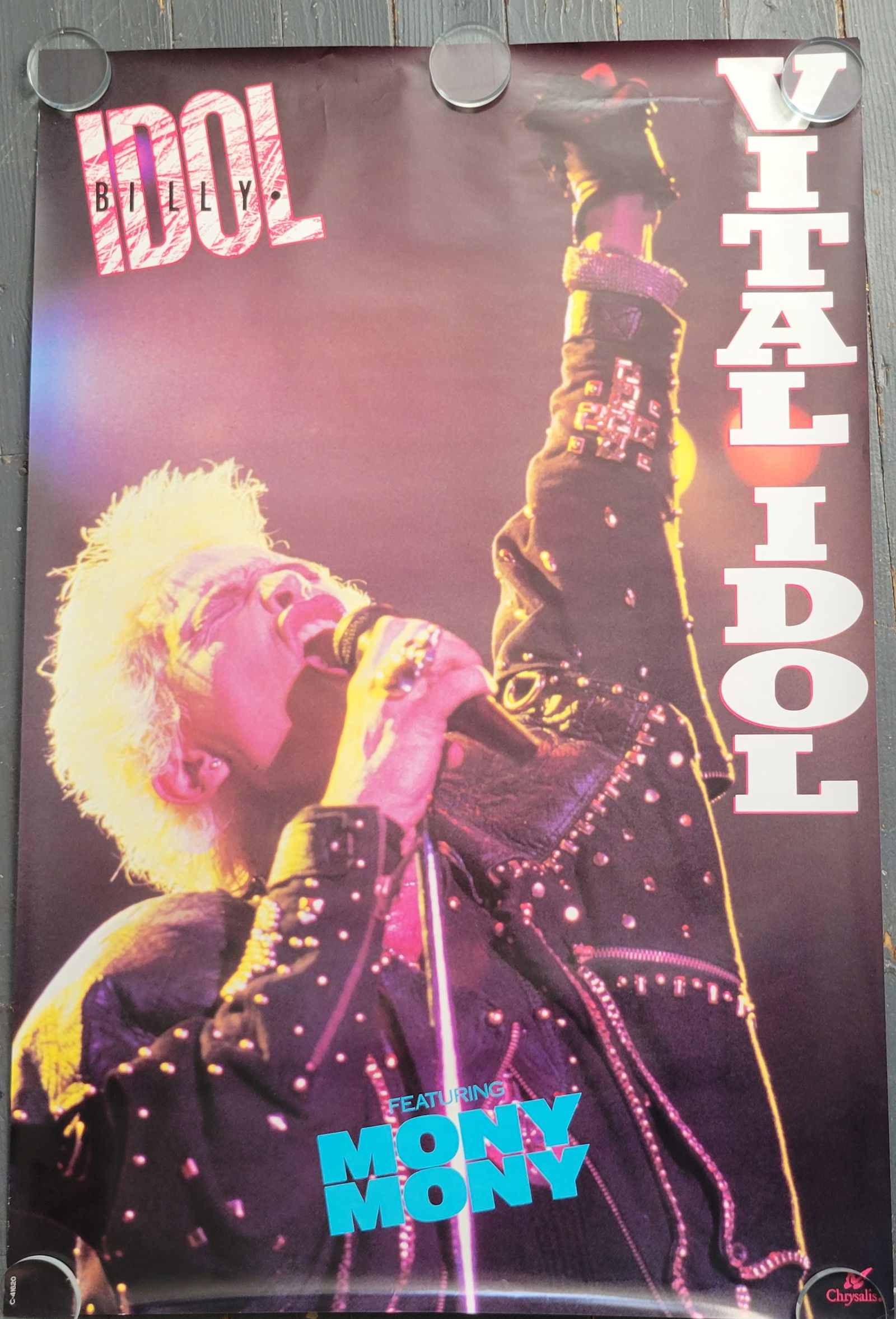Billy Idol Vital Idol 1985 Promo Poster (1 of 2)