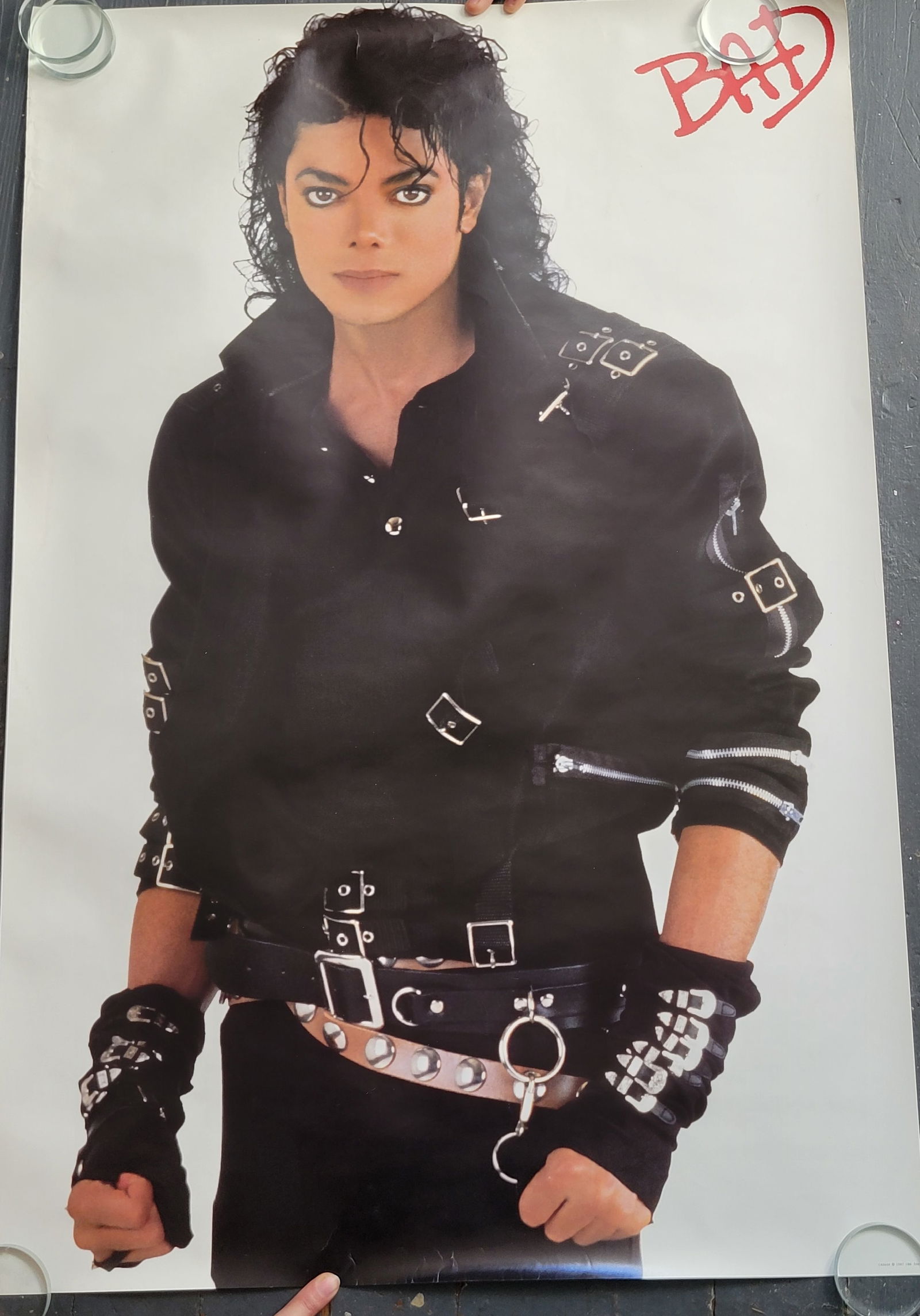 Michael Jackson CBS 1987 BAD Promo Poster (1 of 2)