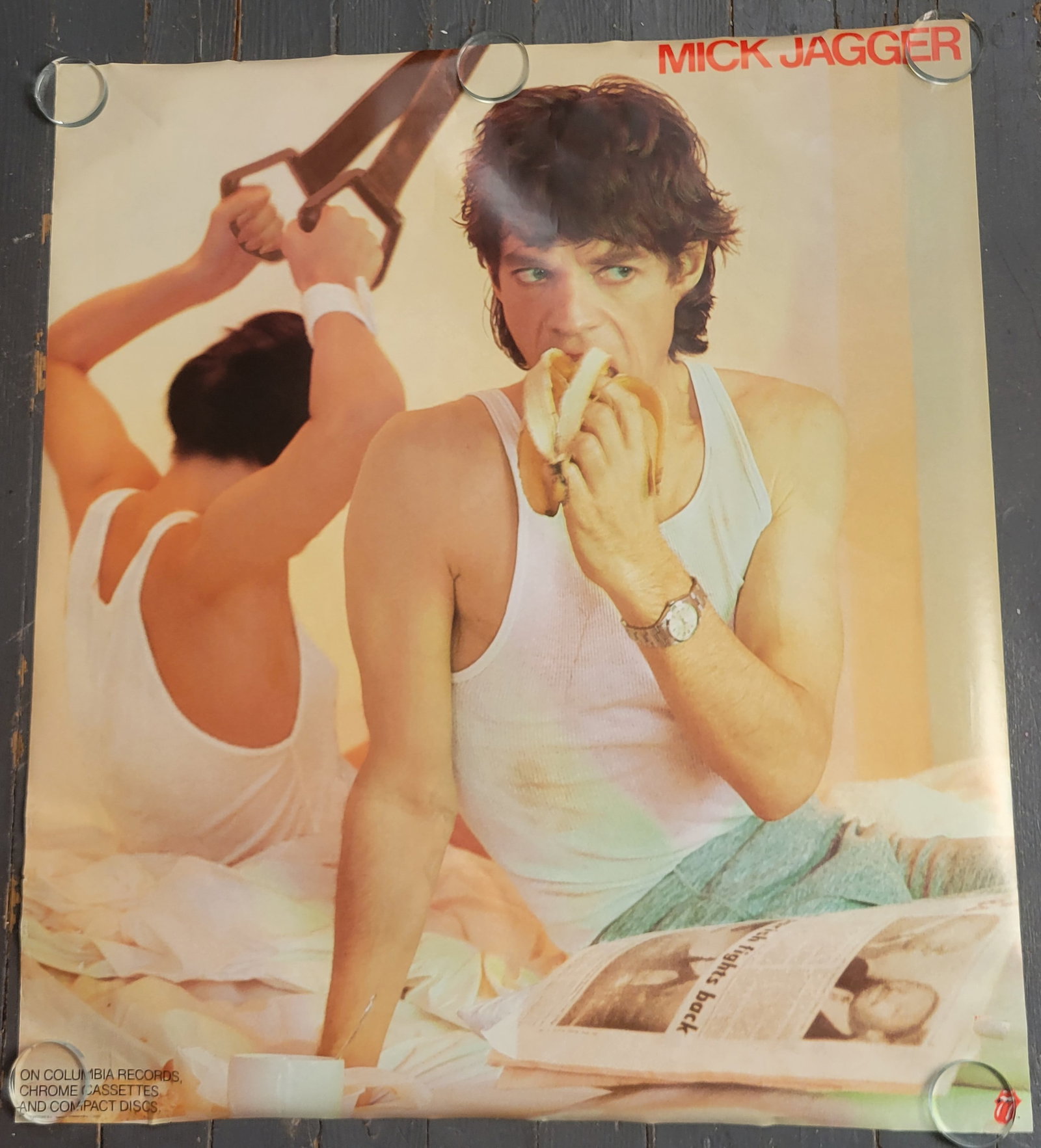 Mick Jagger 1985 Promotone Promo Poster (1 of 2)