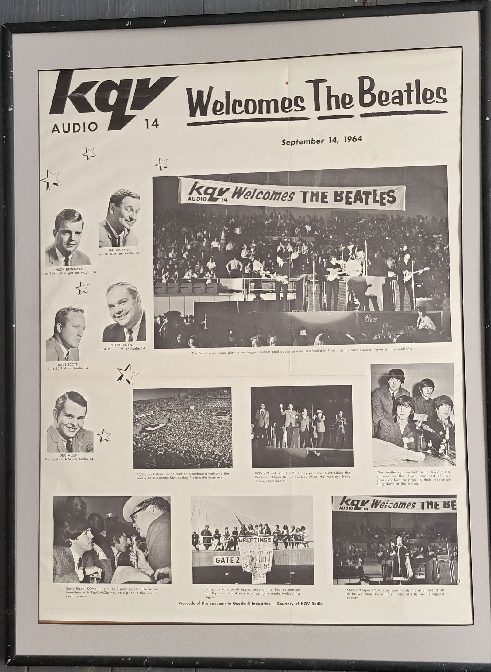 Welcome The Beatles KQV Radio 1964 Promo Poster (1 of 4)