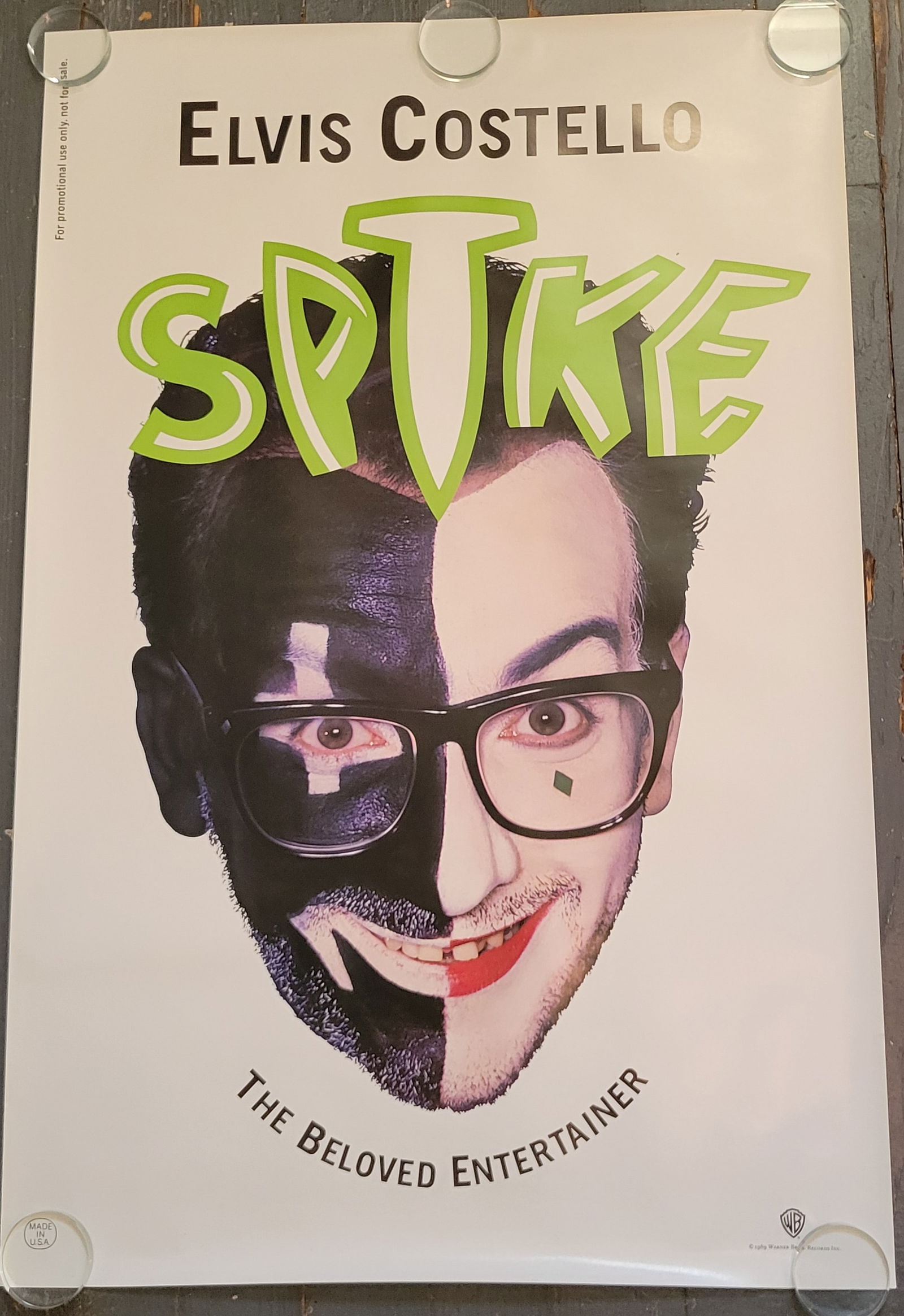 Elvis Costello WB 1985 Promo Poster Spike (1 of 1)
