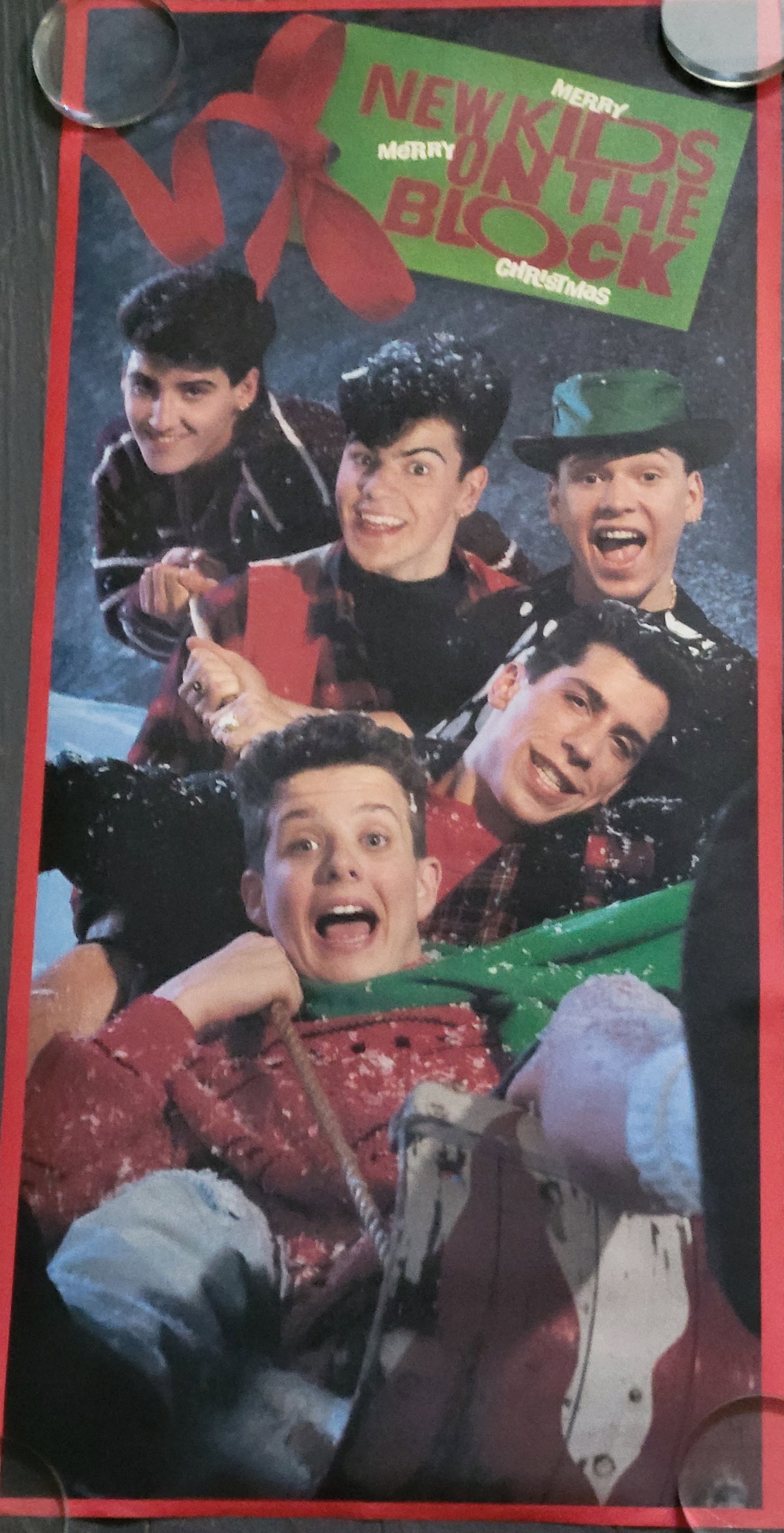 New Kids On The Block Holiday Promo Poster 1989 Double Sided (1 of 3)