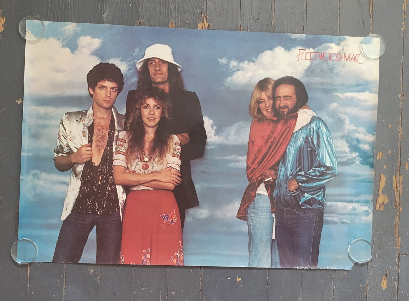 FLEETWOOD MAC PROMO POSTER 1978 And Christine Mcvie 1984 lot: 30X20 MISSING RIGHT BOTTOM CORNER FLeetwood mac Christine is 36x24