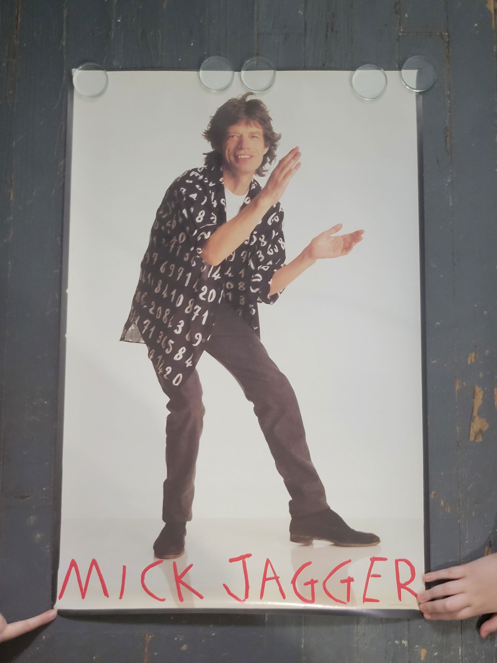 Mick Jagger Promo Poster 1987 Promotone (1 of 1)