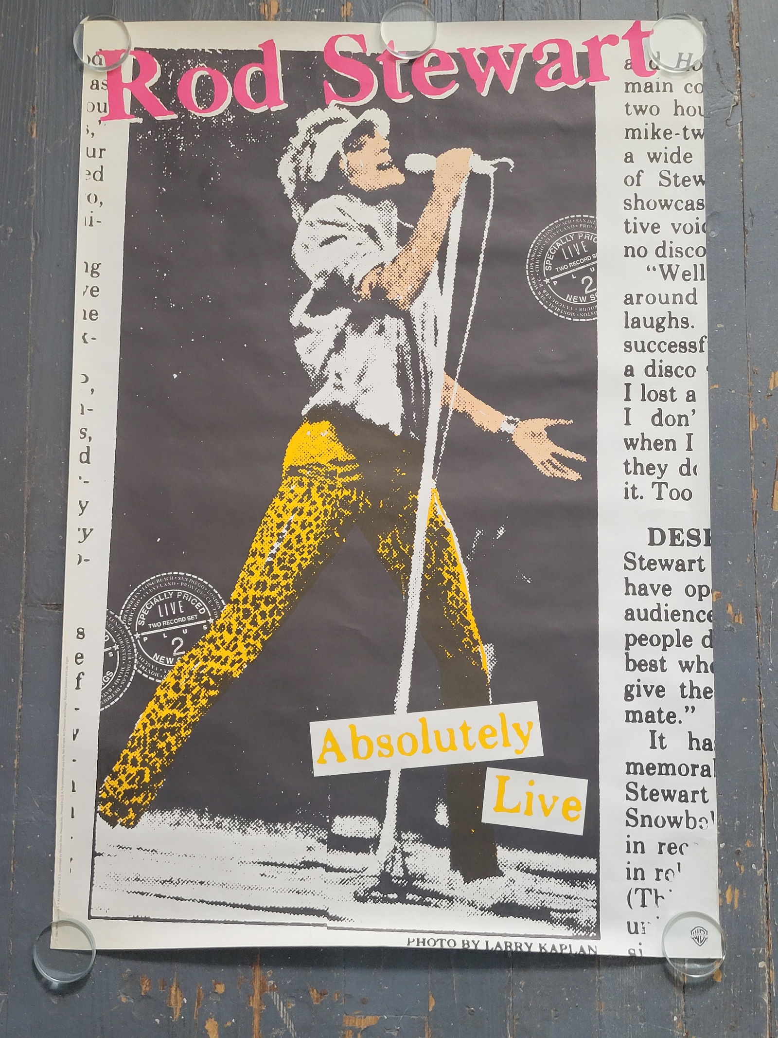 Rod Stewart Promo Poster 1982 (1 of 1)