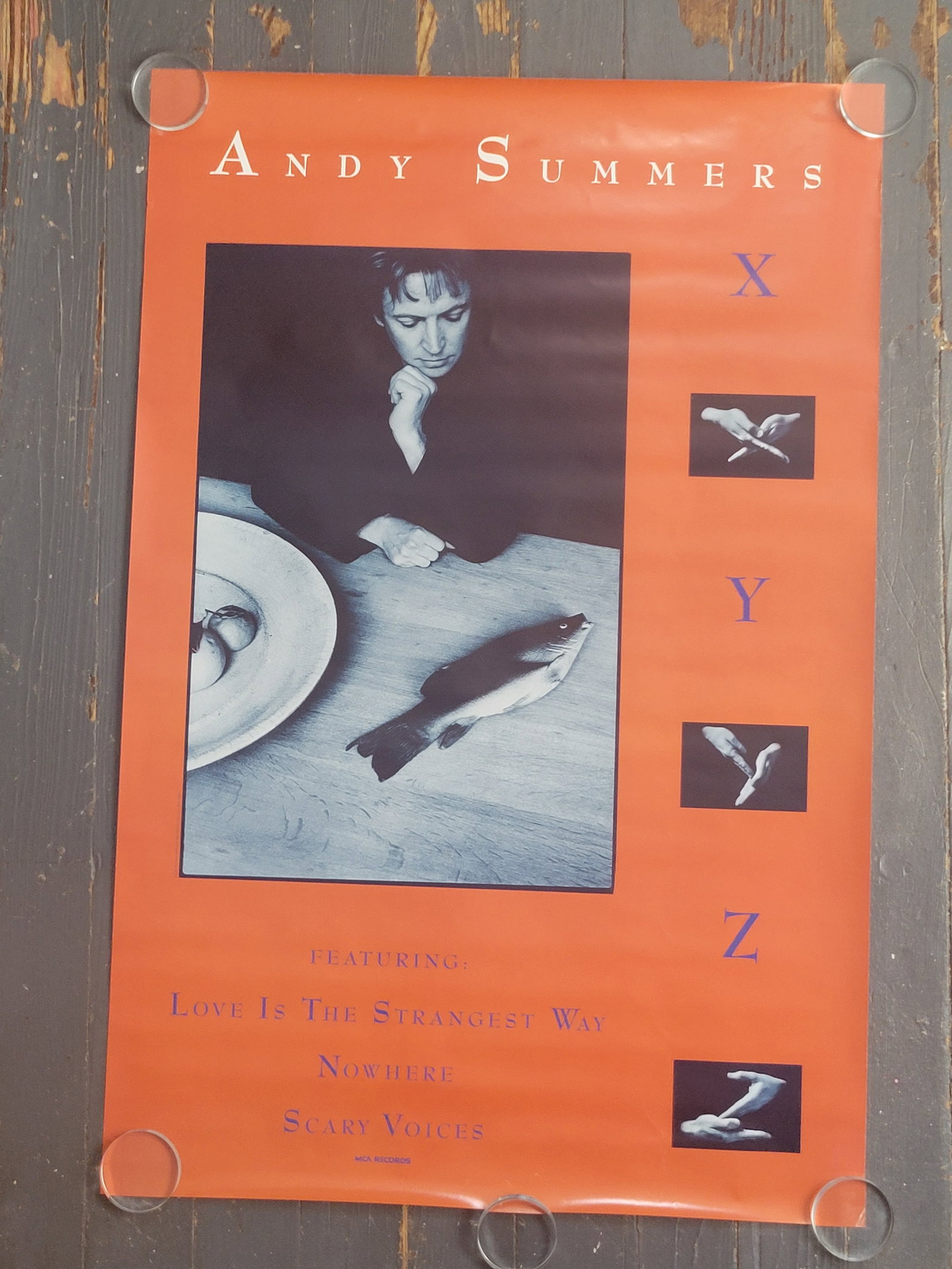 Lot Of 2 Promo Posters Andy Summers 87 Lionel Richie 88: 35x1836x23