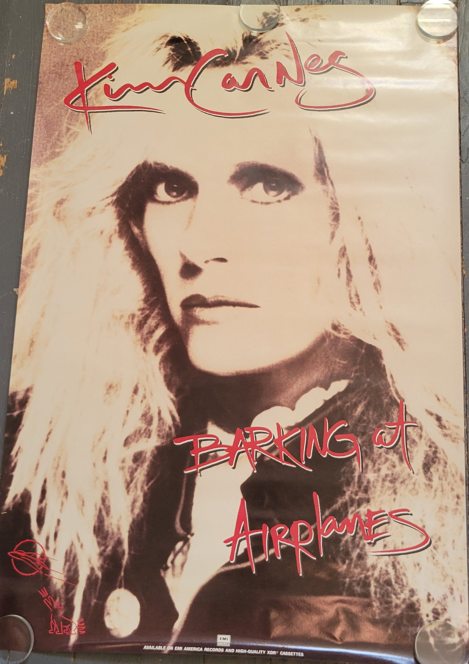 Lot of 2 Promo Posters Kim Carnes And Whitney Houston: 36x24 24x18
