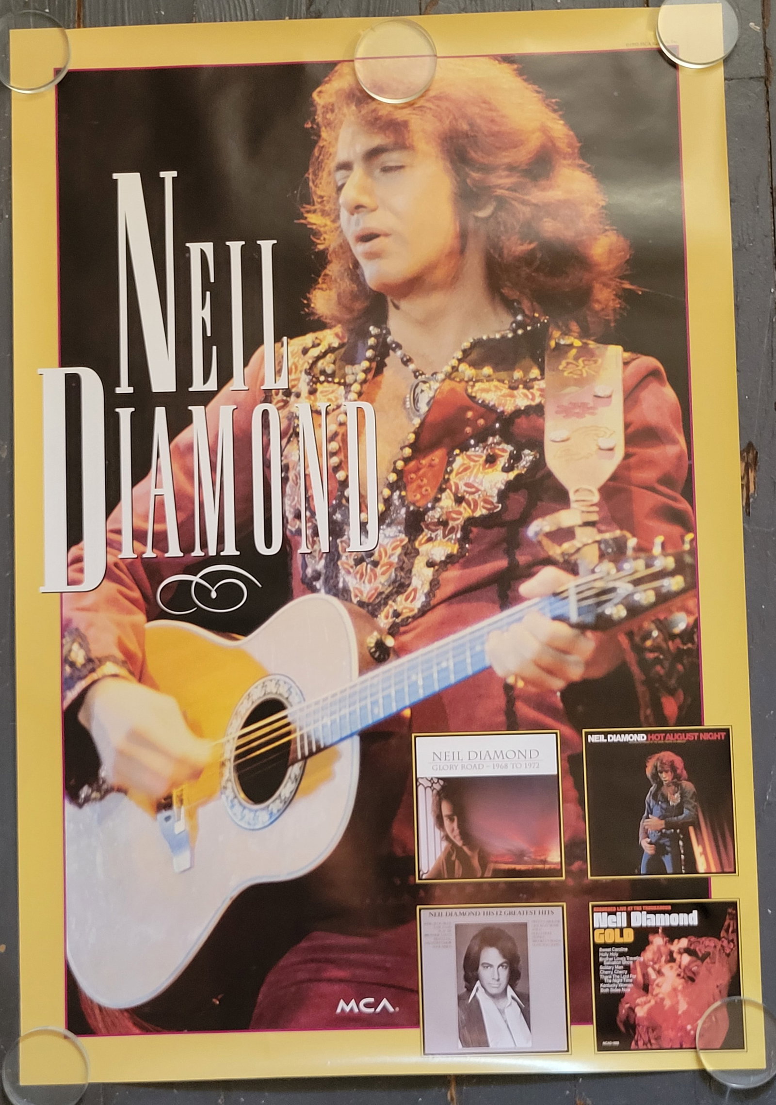 Lot of 2 Promo Posters Neil Diamond And Gladys Knight Pips: 36x24