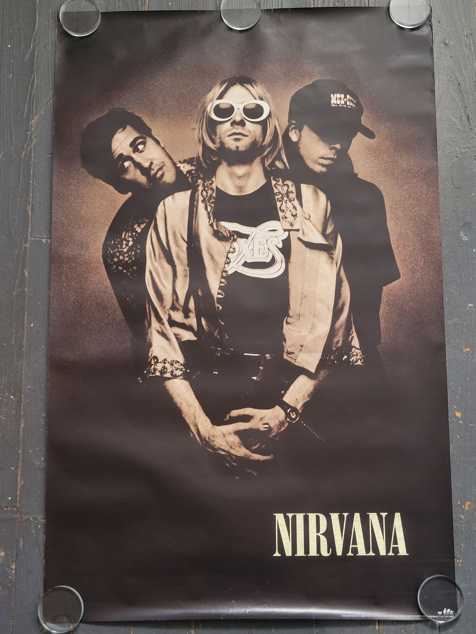 Nirvana Geffen Records Promo Poster Group Shot 1993 (1 of 1)