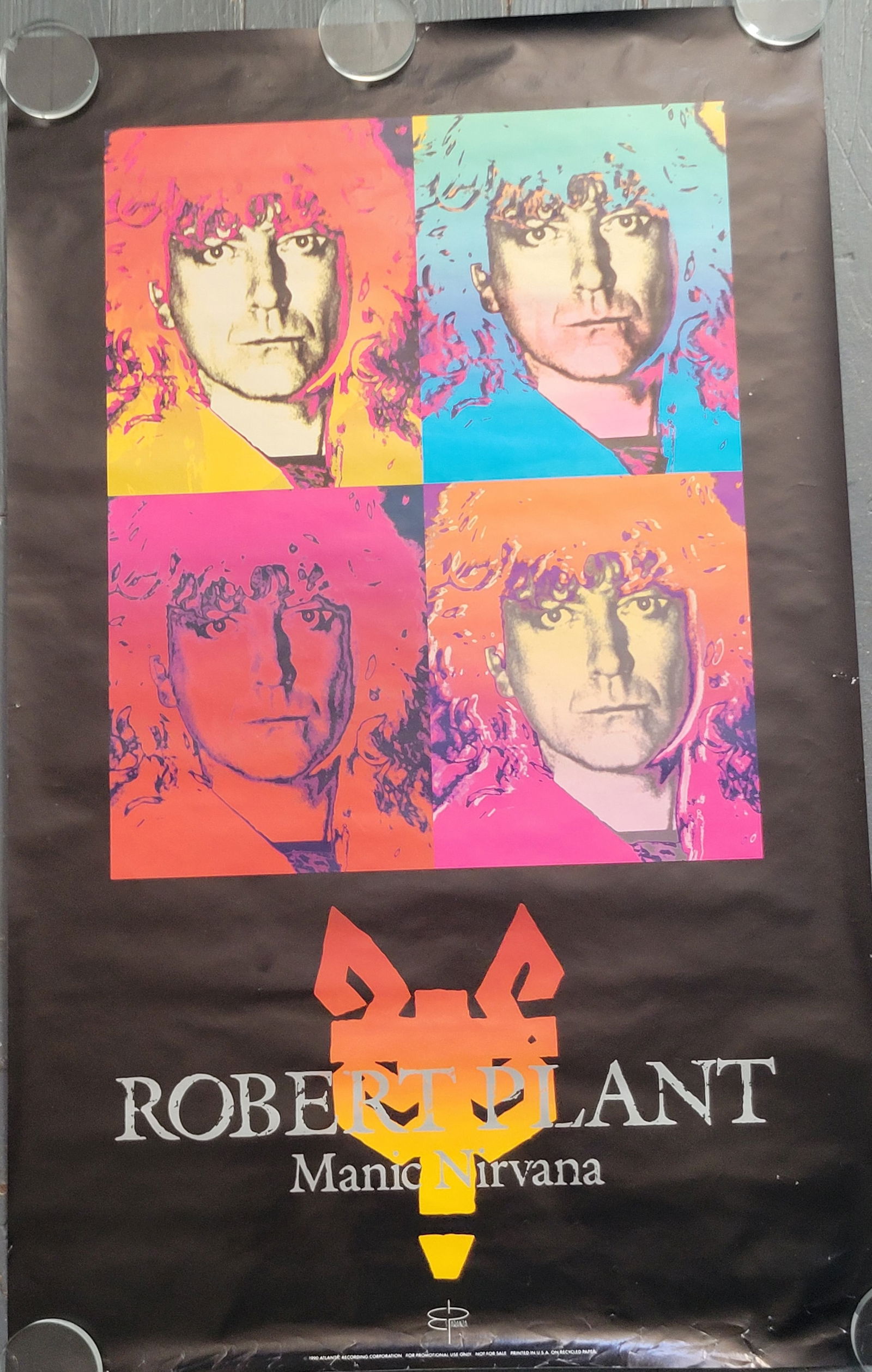 Robert Plant Promo Poster 90s (1 of 1)