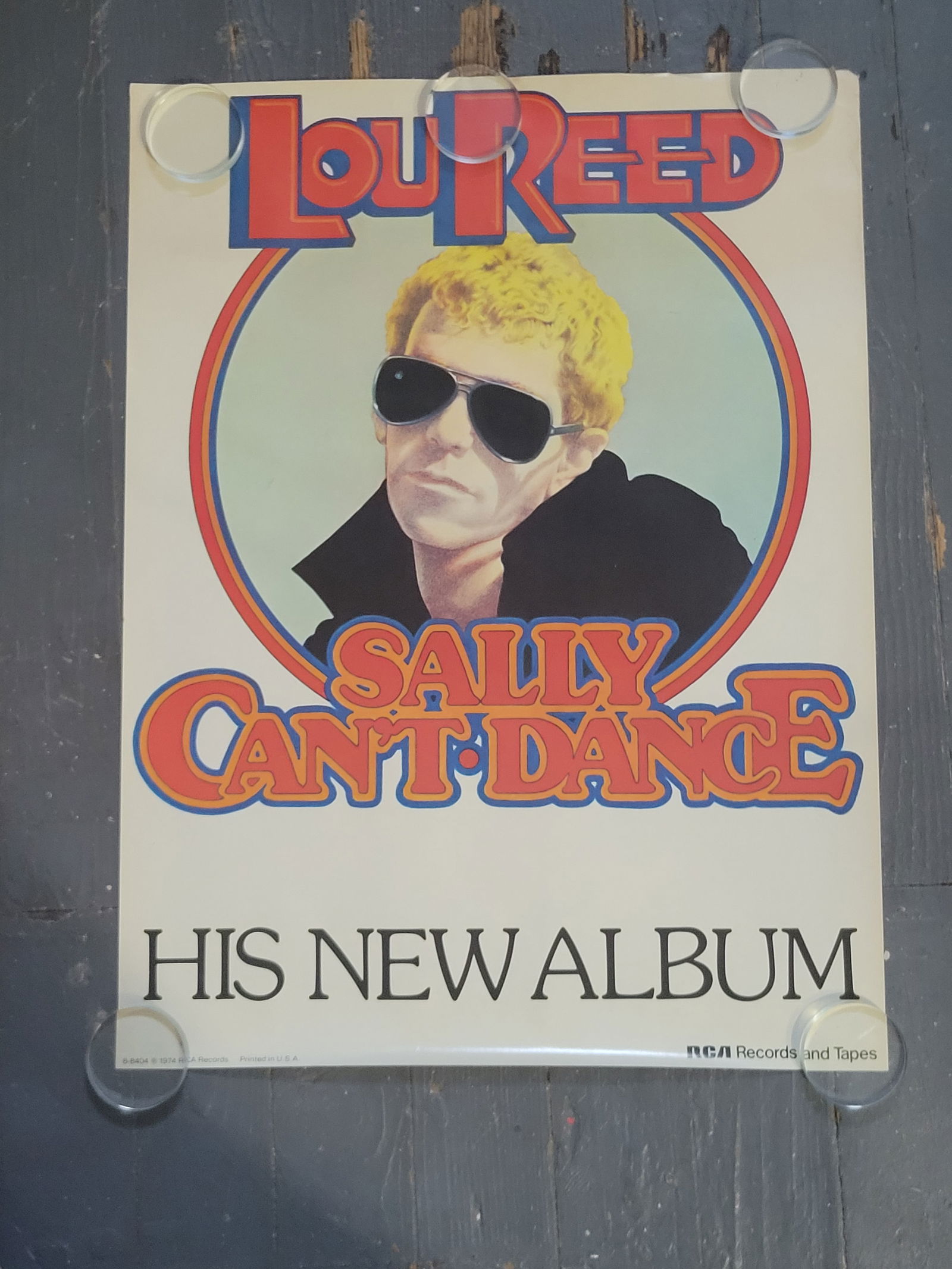Lou Reed Sally Cant Dance Promo Poster 1974 (1 of 1)
