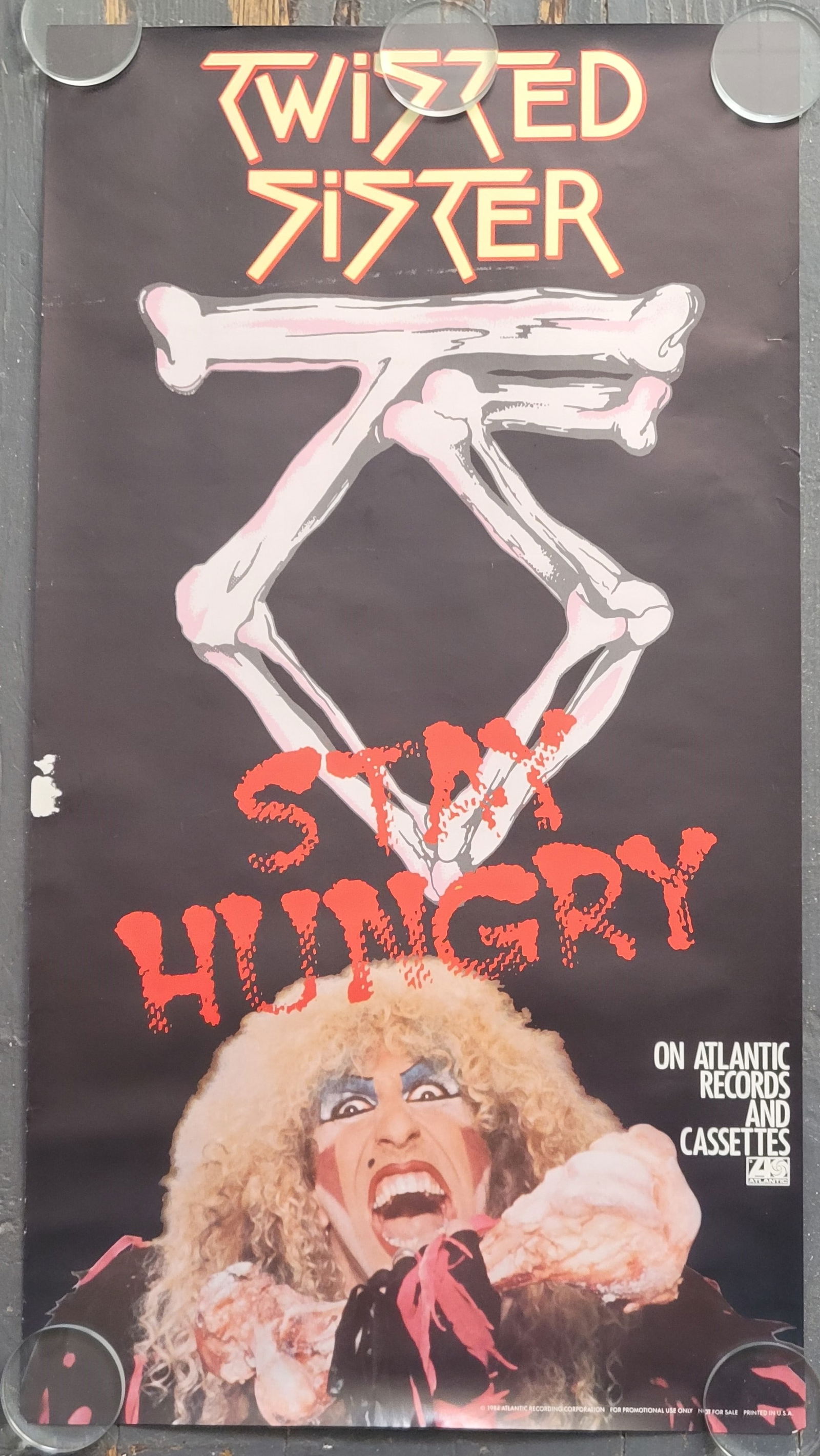 Twisted Sister Promo Poster Stay Hungry 1984 Atlantic (1 of 1)
