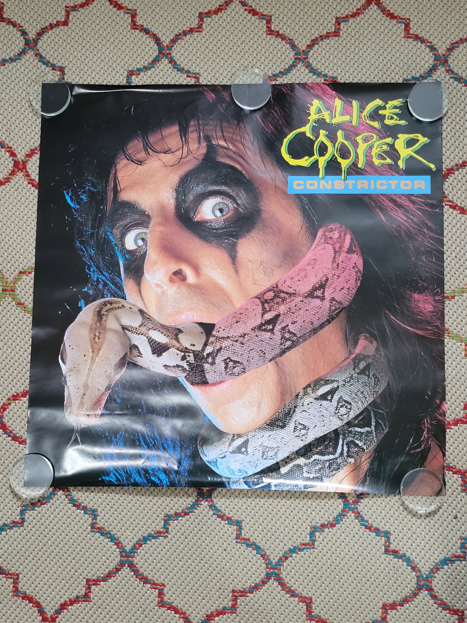 Alice Cooper Constrictor Promo Poster: approx 24x24