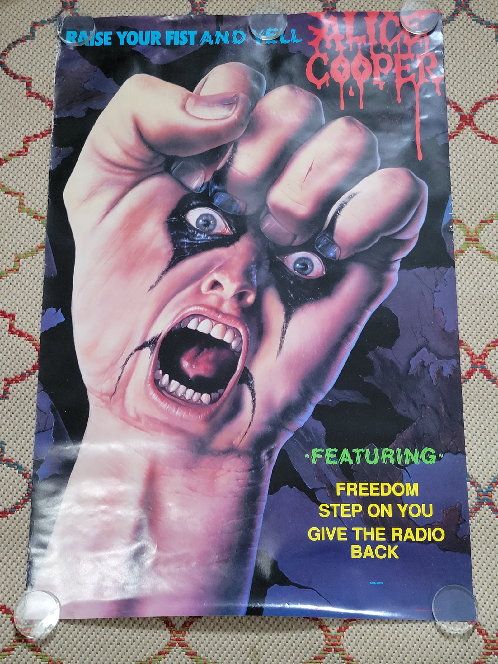 Alice Cooper Promo Poster Raise Your Fist: approx 36x24