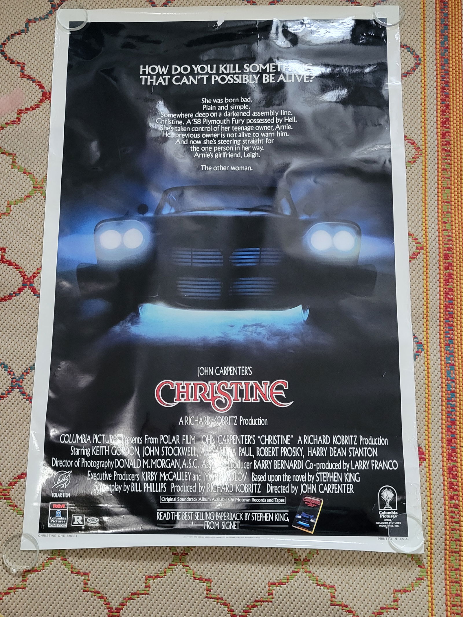 Christine Promo Movie Poster 1983 Single Sheet Stephen King (1 of 2)