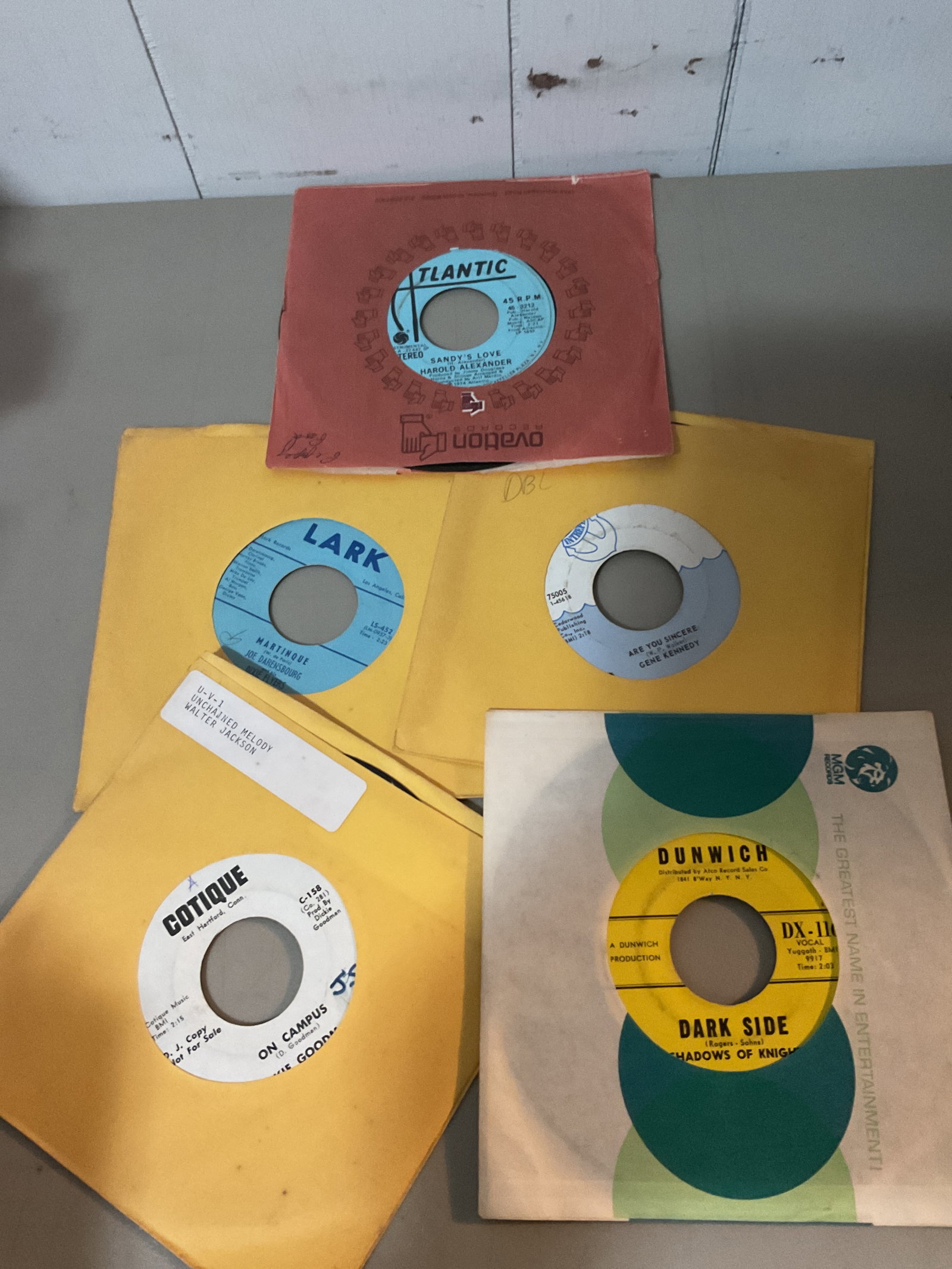 Lot of 45 rpm vinyl records: All are playableVG-Exc condition Most came from a old record station