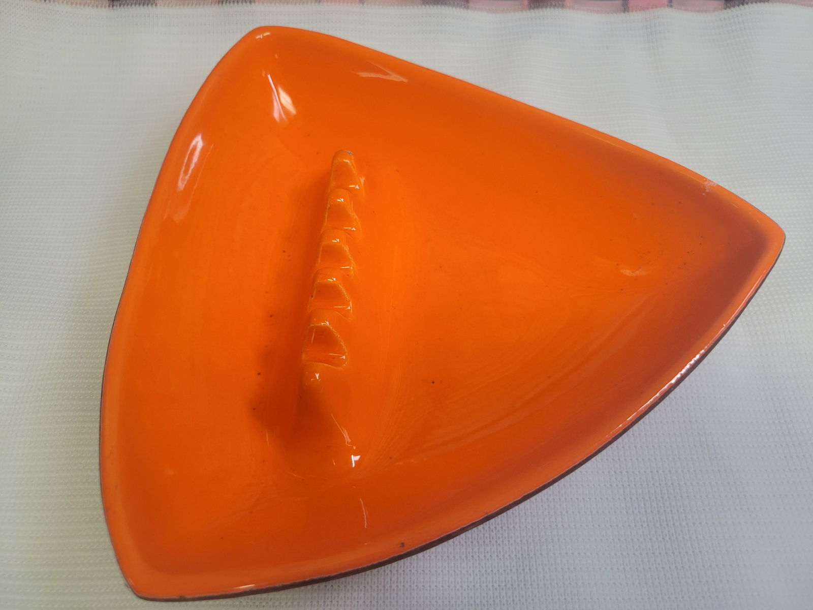 Vintage MCM Royal Haeger Orange Triangle Ashtray 7003 Made In USA (1 of 3)