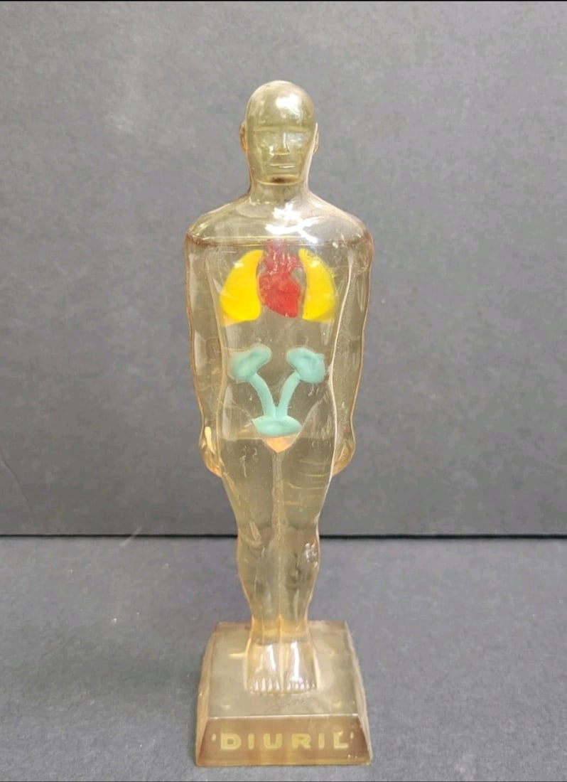 Vintage Hydro Diuril Merck Sharp Dohme Medical Advertising Figure: 1959 still has the water insideApprox 6.5"