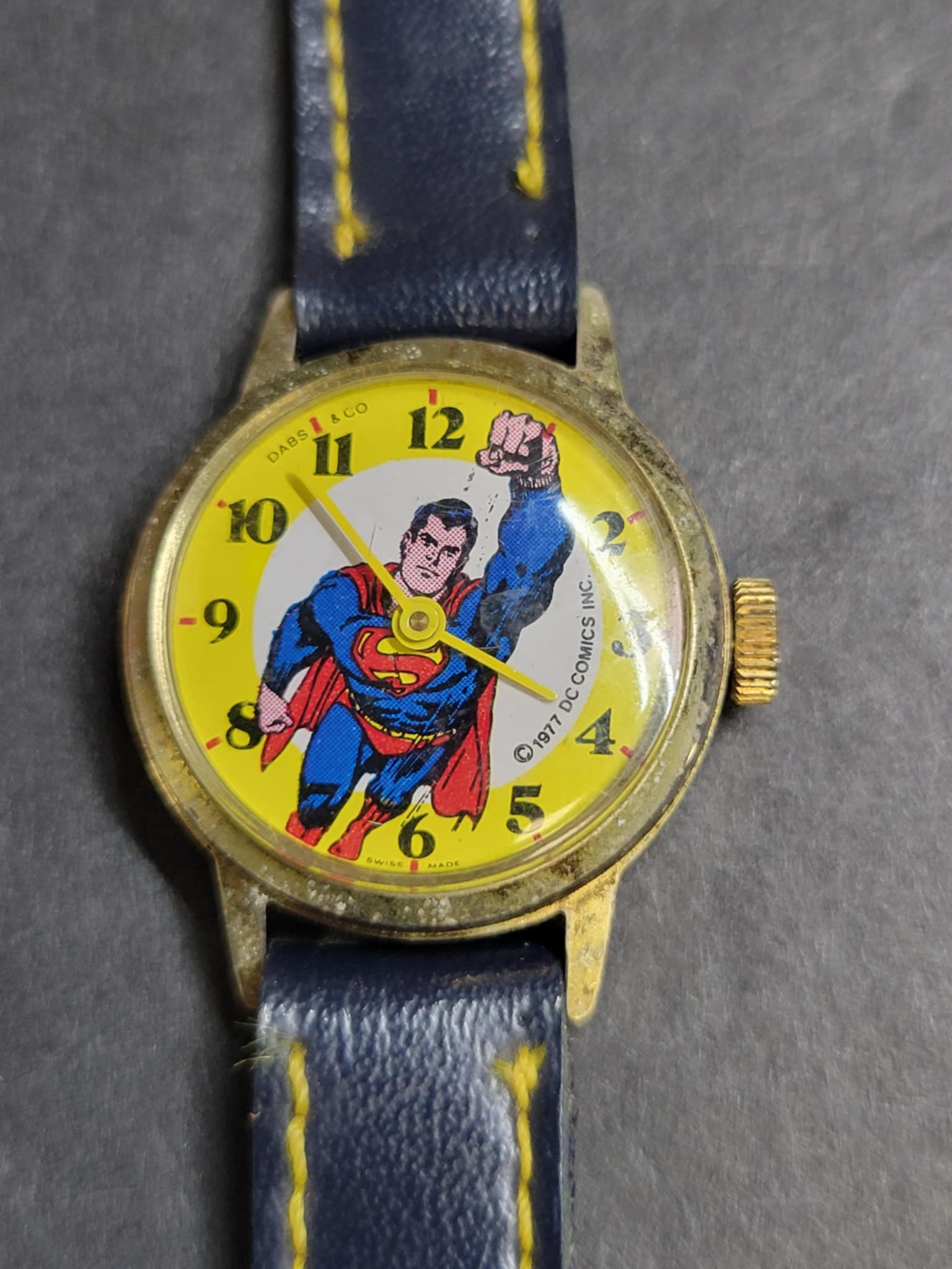 Lot of 2 Vintage Superman Watches: Untested